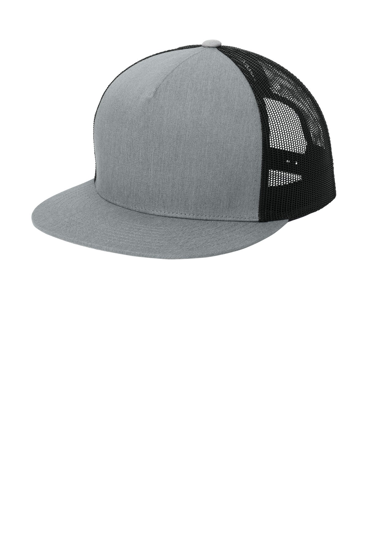Custom Embroidery or DTF Print - Sport-Tek ® YP Classics ® 5-Panel Classic Trucker Mesh Back Cap. STC38