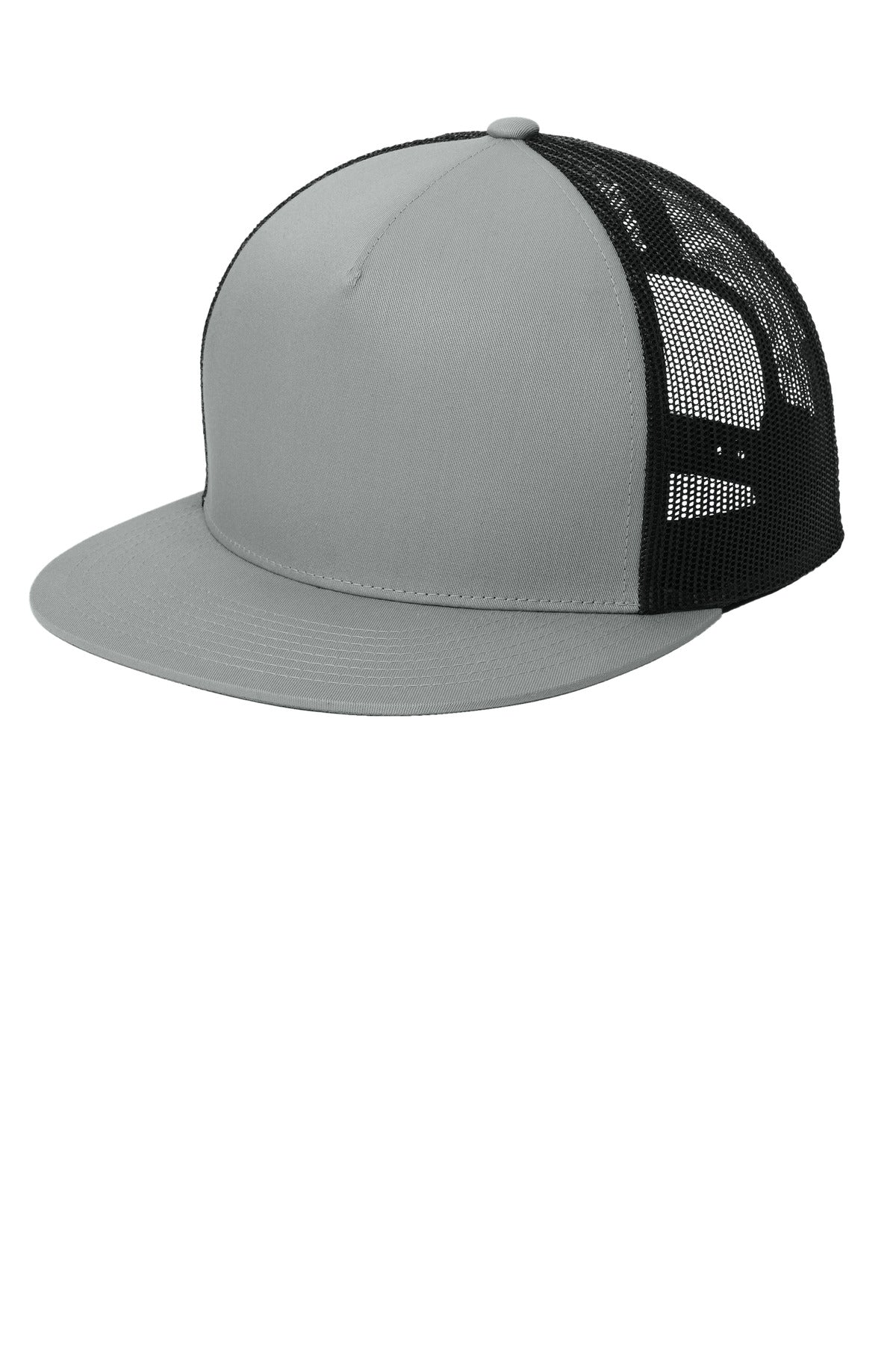 Custom Embroidery or DTF Print - Sport-Tek ® YP Classics ® 5-Panel Classic Trucker Mesh Back Cap. STC38