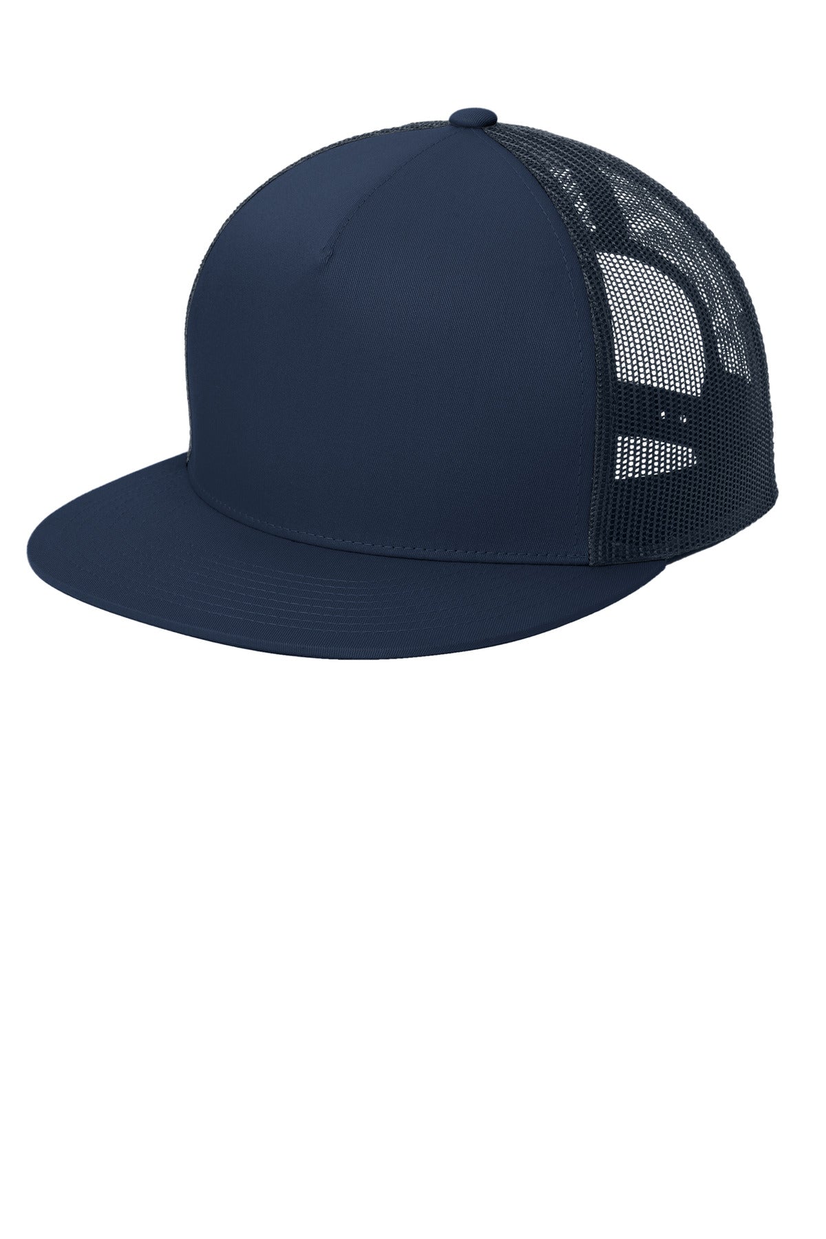 Custom Embroidery or DTF Print - Sport-Tek ® YP Classics ® 5-Panel Classic Trucker Mesh Back Cap. STC38