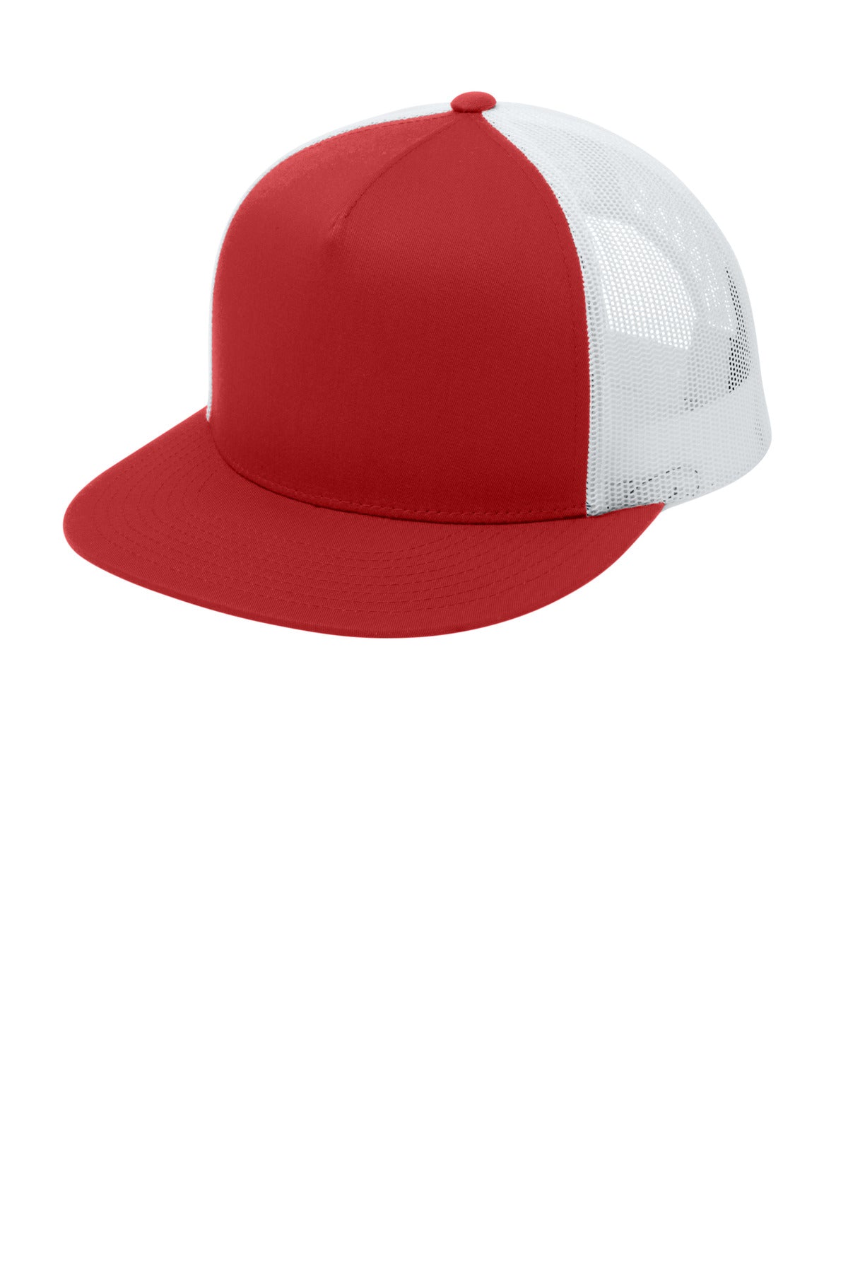 Custom Embroidery or DTF Print - Sport-Tek ® YP Classics ® 5-Panel Classic Trucker Mesh Back Cap. STC38