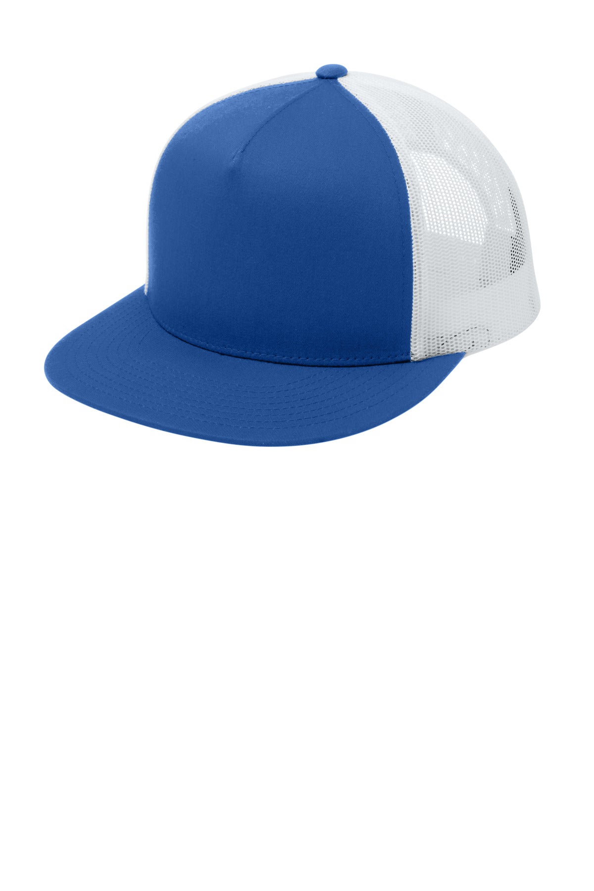 Custom Embroidery or DTF Print - Sport-Tek ® YP Classics ® 5-Panel Classic Trucker Mesh Back Cap. STC38