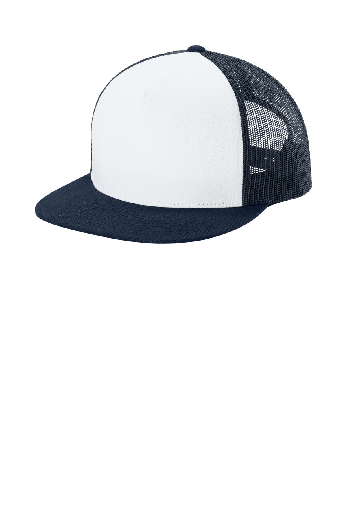 Custom Embroidery or DTF Print - Sport-Tek ® YP Classics ® 5-Panel Classic Trucker Mesh Back Cap. STC38