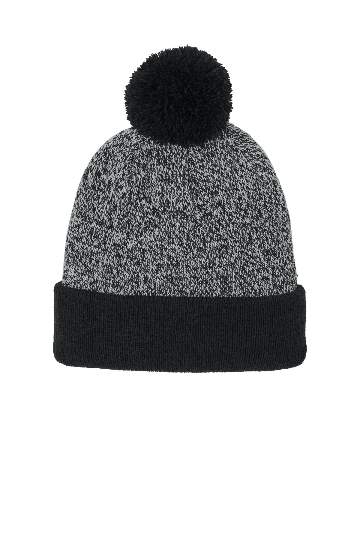 Custom Embroidery or DTF Print - Sport-Tek ® Halftime Heather Pom Beanie STC68