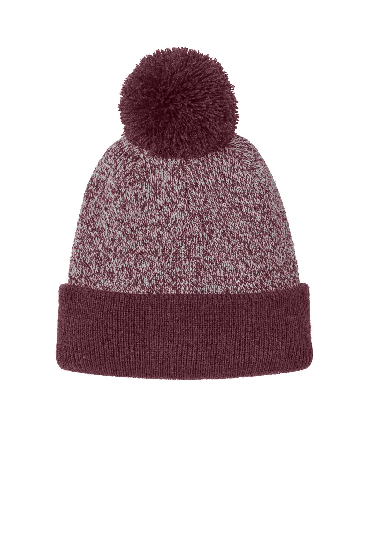 Custom Embroidery or DTF Print - Sport-Tek ® Halftime Heather Pom Beanie STC68