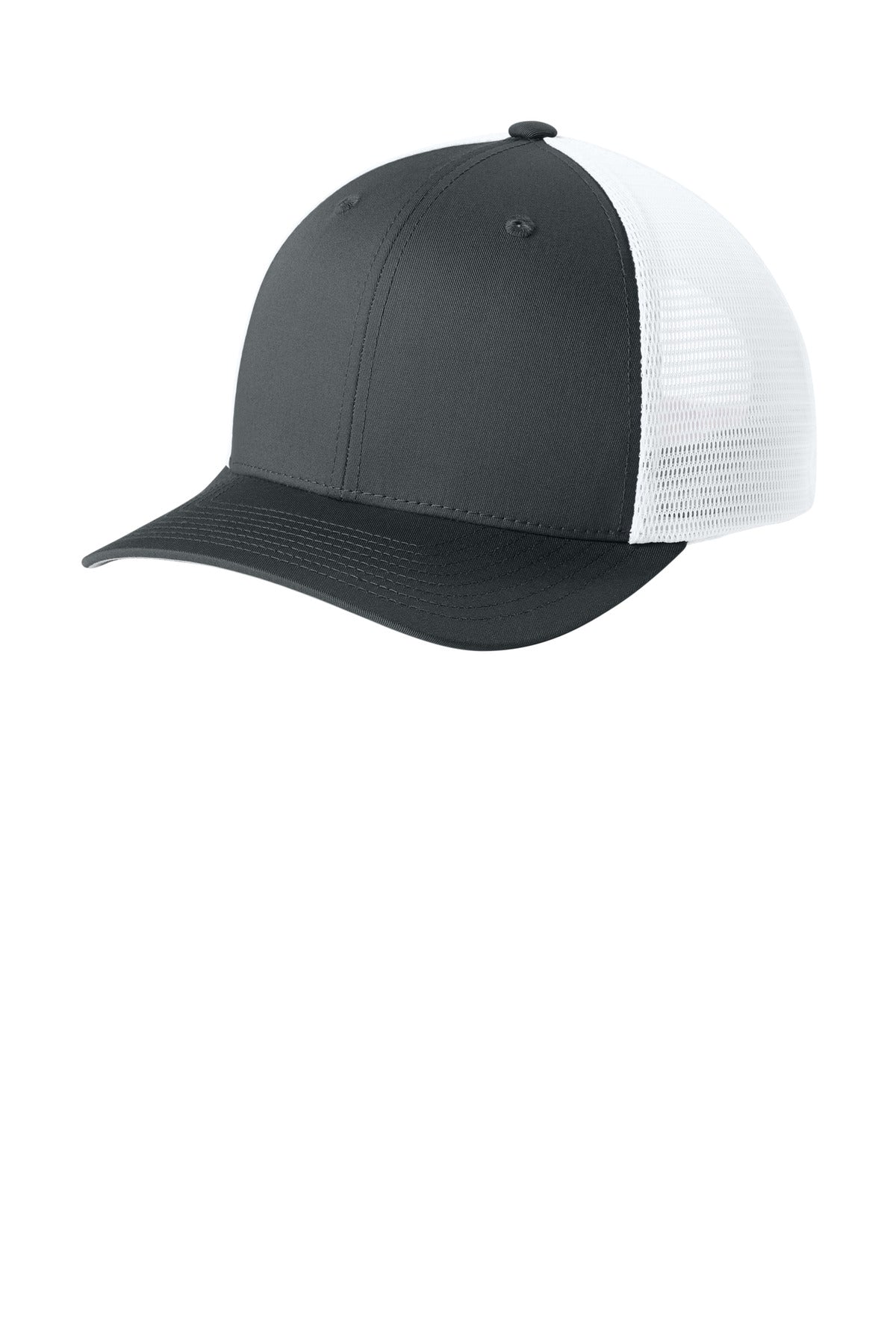 Custom Embroidery or DTF Print - Sport-Tek ® Stretch-Tek Snapback Trucker Cap STC74