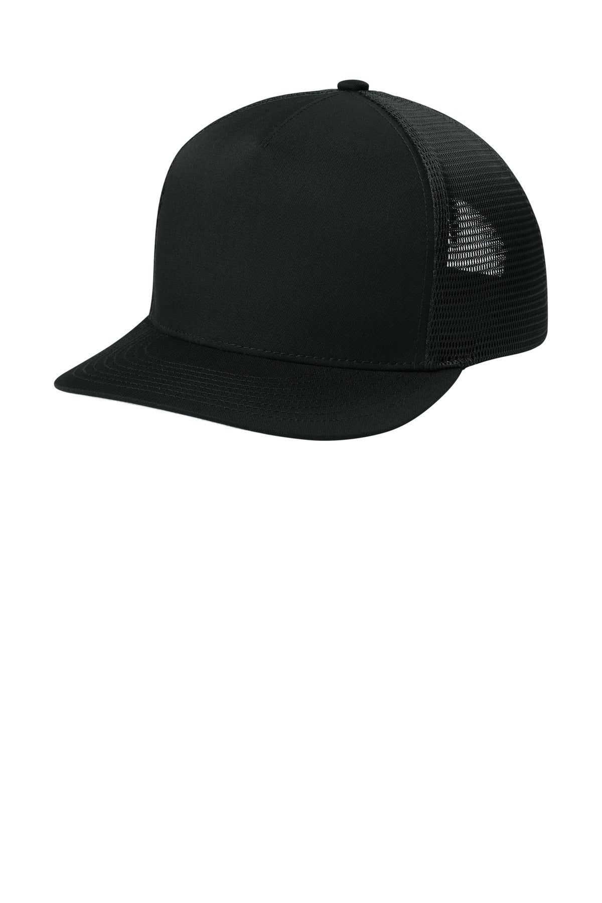 Custom Embroidery or DTF Print - Sport-Tek ® Stretch-Tek 5-Panel Trucker Cap STC75