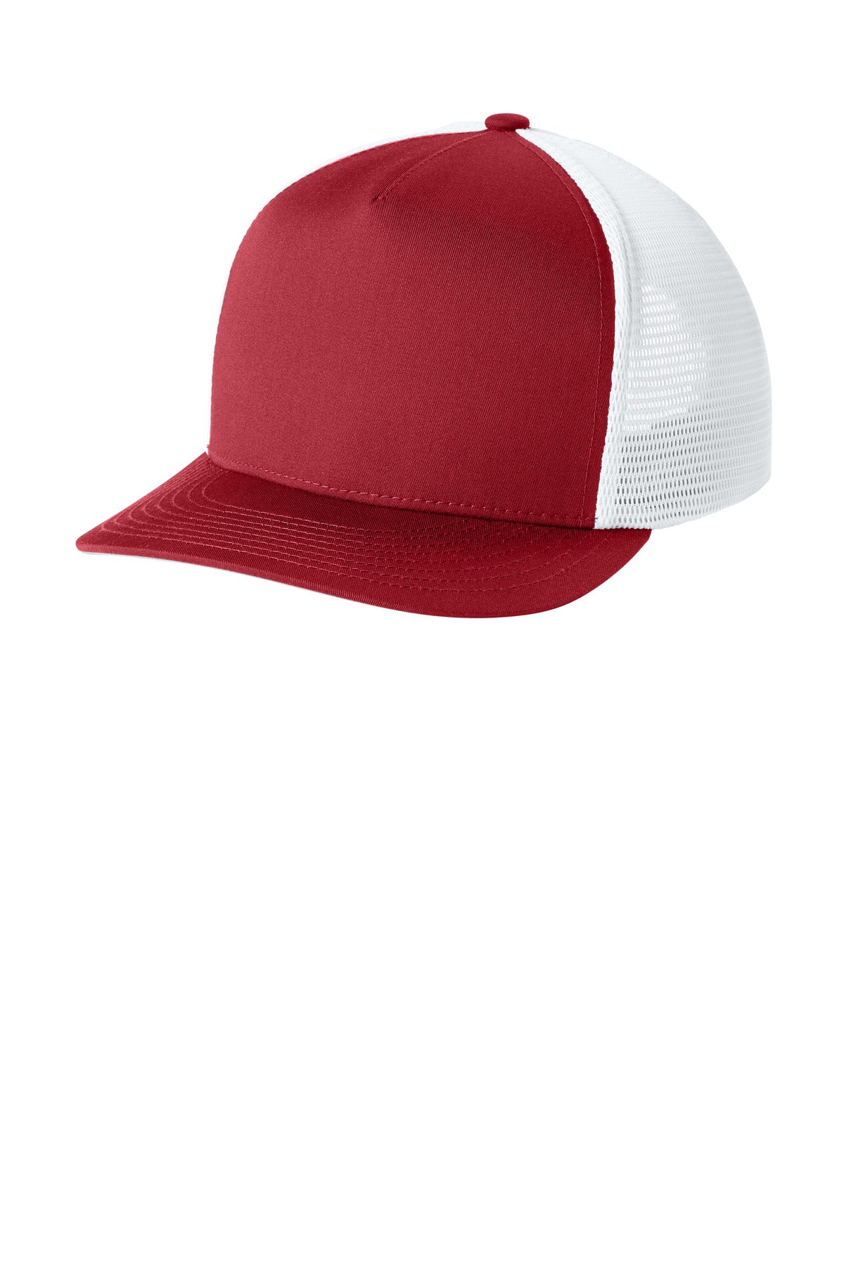 Custom Embroidery or DTF Print - Sport-Tek ® Stretch-Tek 5-Panel Trucker Cap STC75