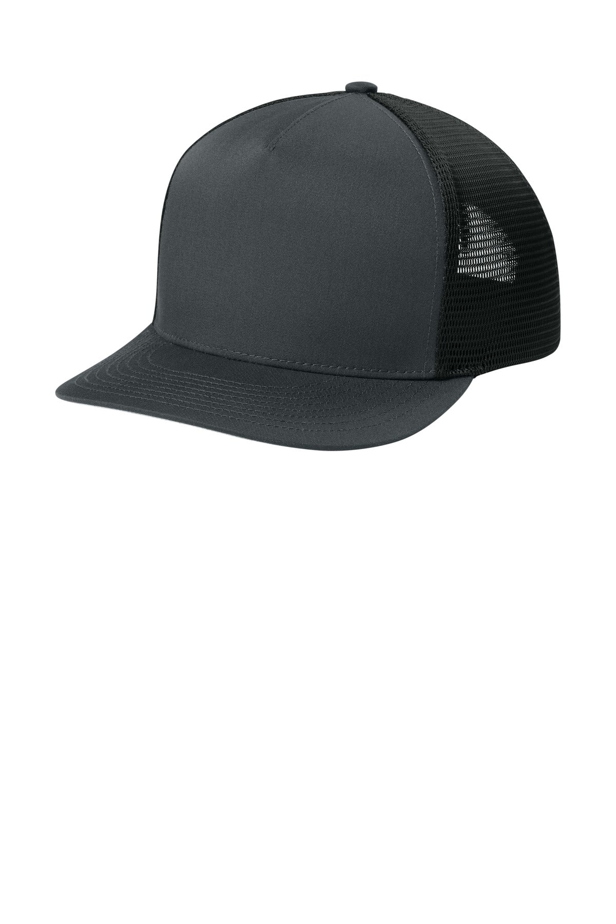 Custom Embroidery or DTF Print - Sport-Tek ® Stretch-Tek 5-Panel Trucker Cap STC75