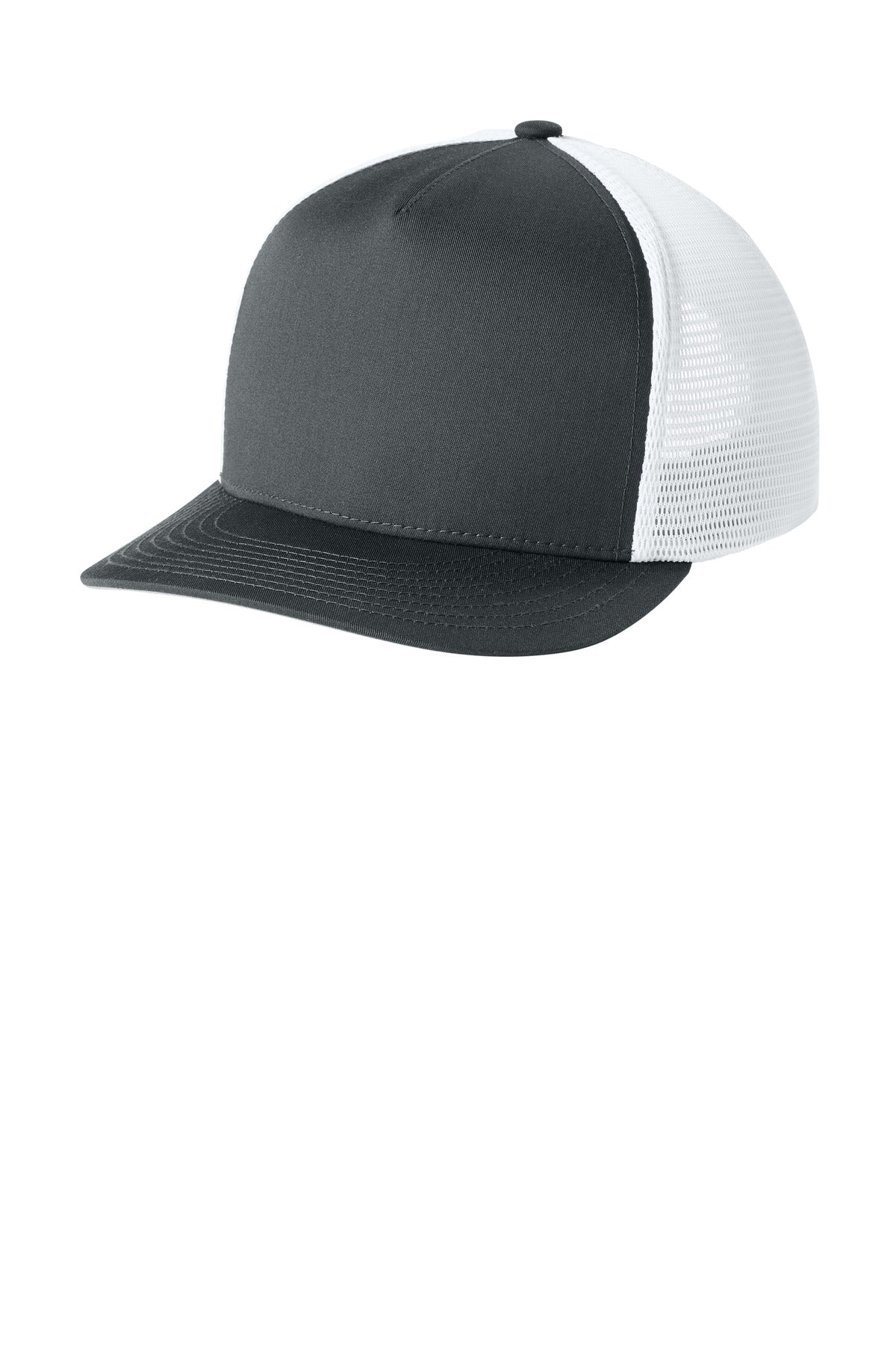 Custom Embroidery or DTF Print - Sport-Tek ® Stretch-Tek 5-Panel Trucker Cap STC75