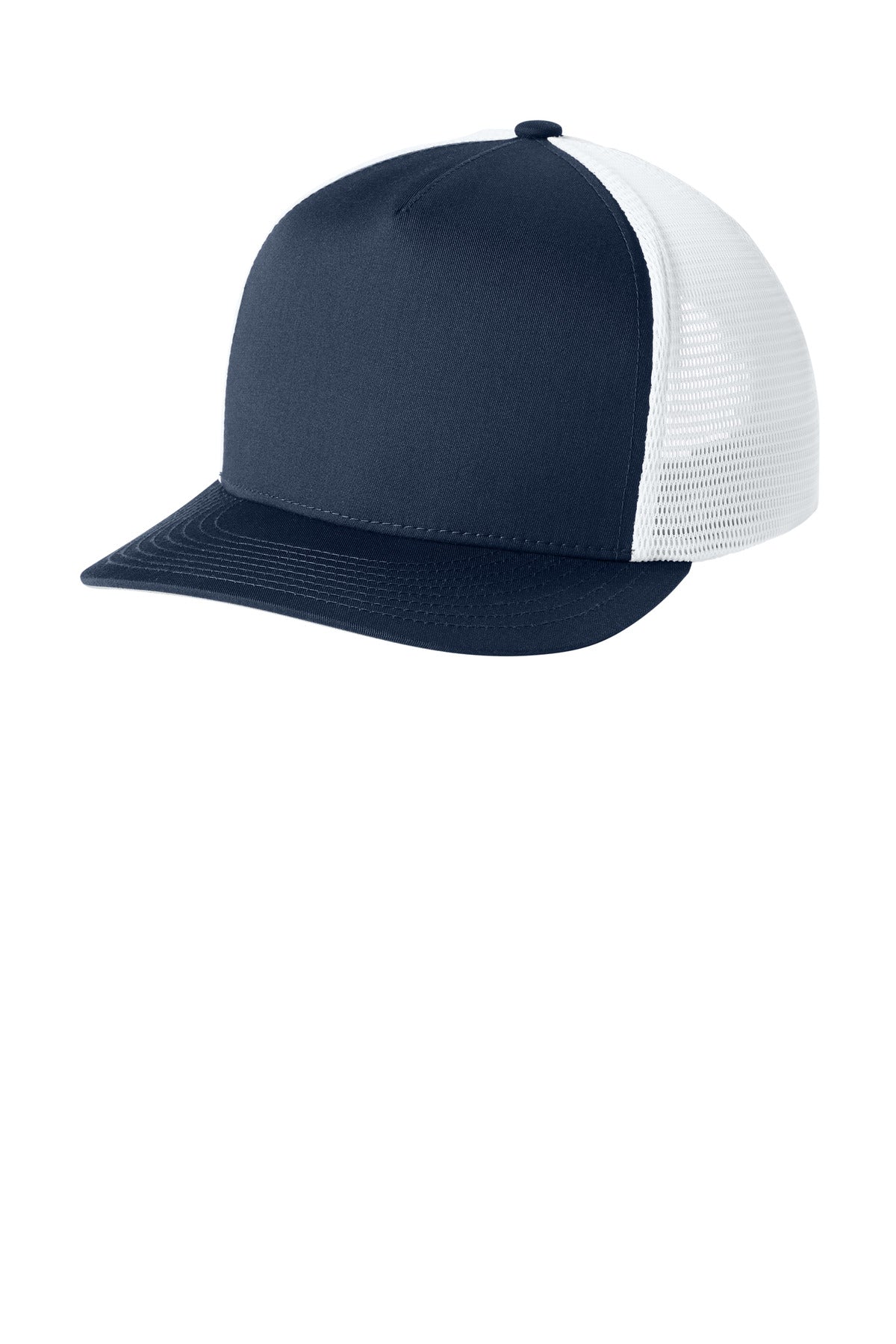 Custom Embroidery or DTF Print - Sport-Tek ® Stretch-Tek 5-Panel Trucker Cap STC75