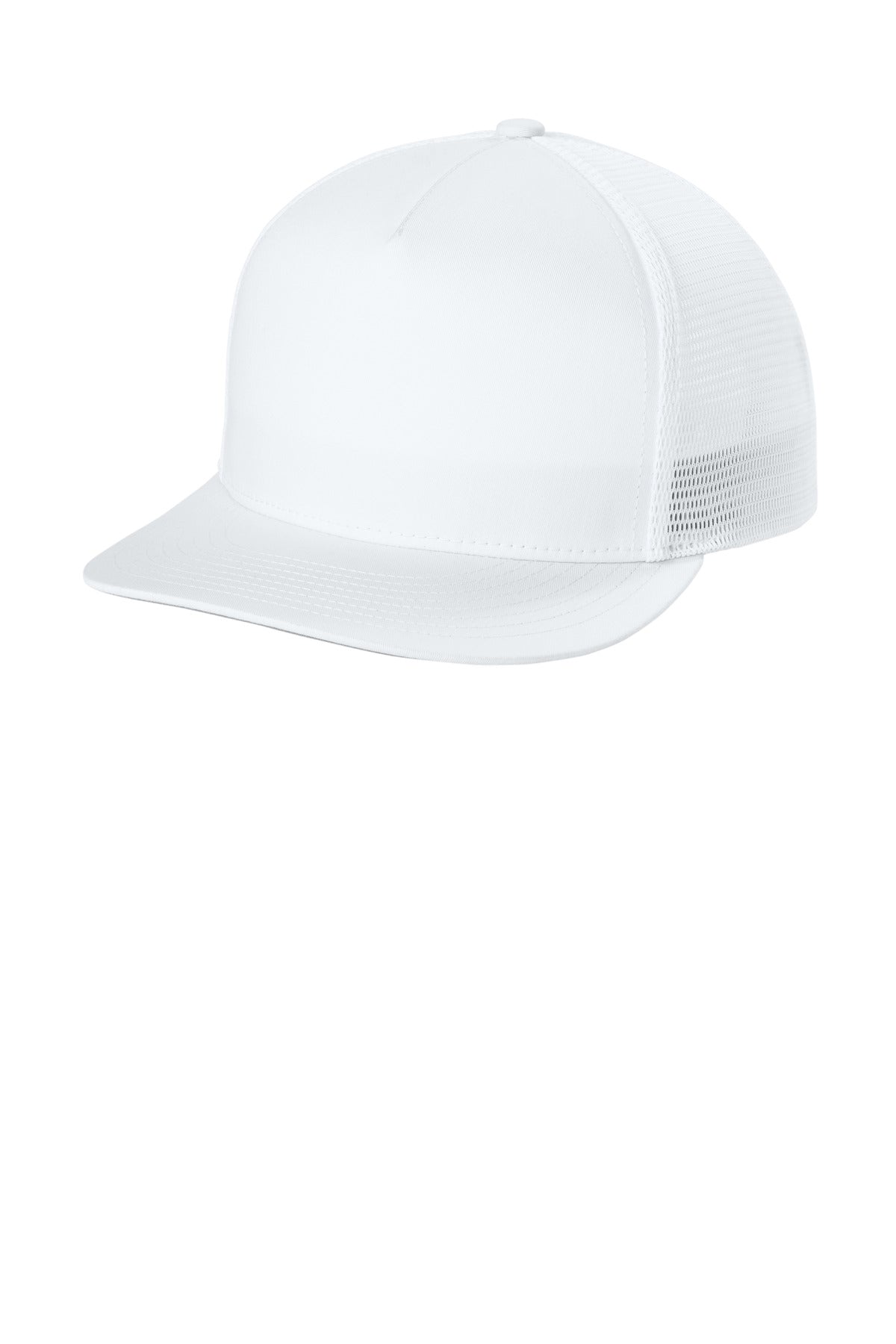 Custom Embroidery or DTF Print - Sport-Tek ® Stretch-Tek 5-Panel Trucker Cap STC75