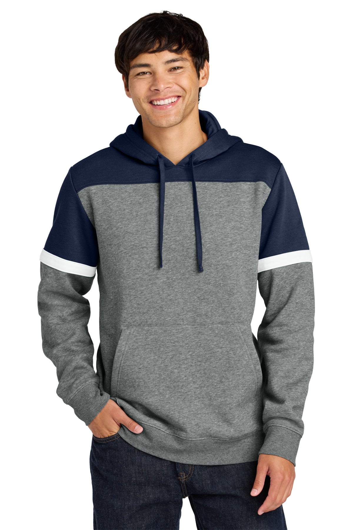 Custom Embroidery or DTF Print - Sport-Tek ® Drive Fleece Colorblock Hoodie STF205