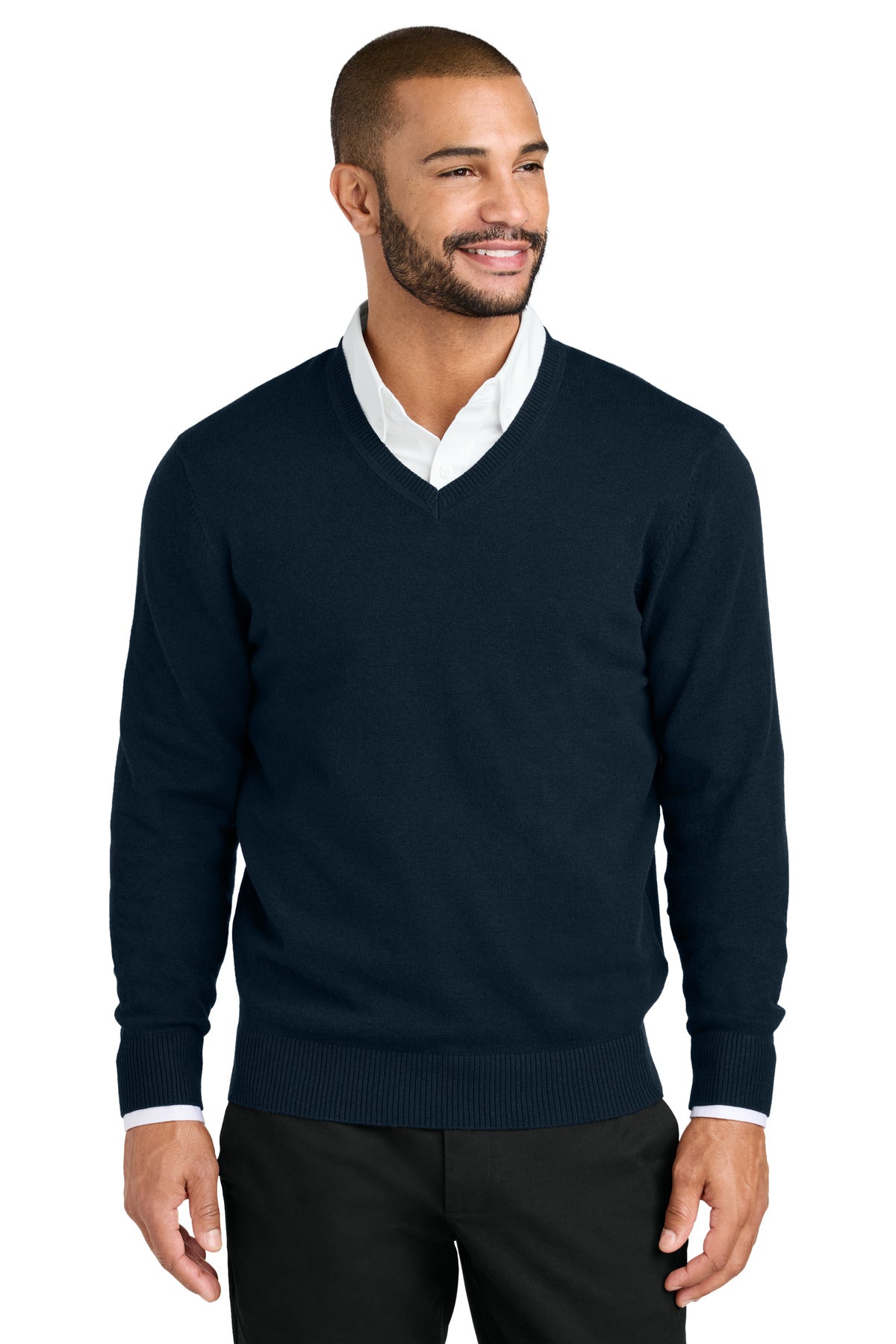 Custom Embroidery or DTF Print - Port Authority ® Easy Care V-Neck Sweater SW2850