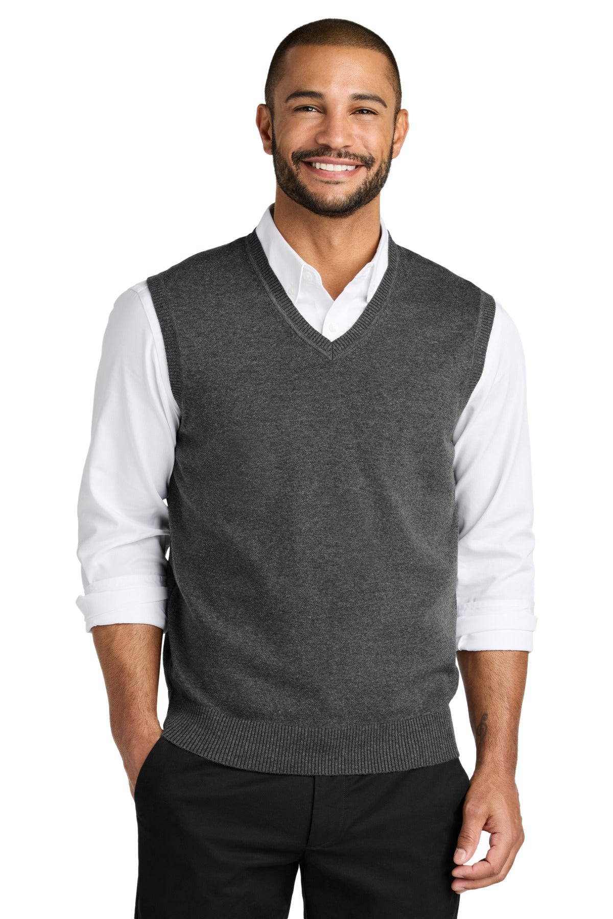 Custom Embroidery or DTF Print - Port Authority ® Easy Care Sweater Vest SW2860