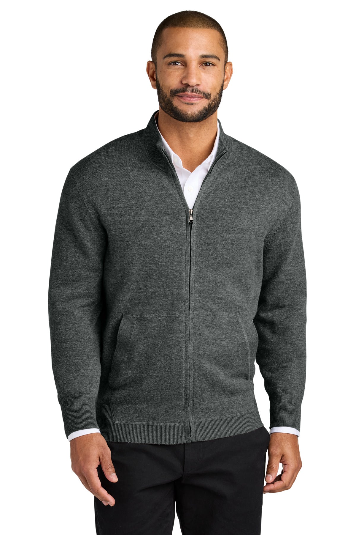 Custom Embroidery or DTF Print - Port Authority ® Easy Care Full-Zip Sweater SW2901