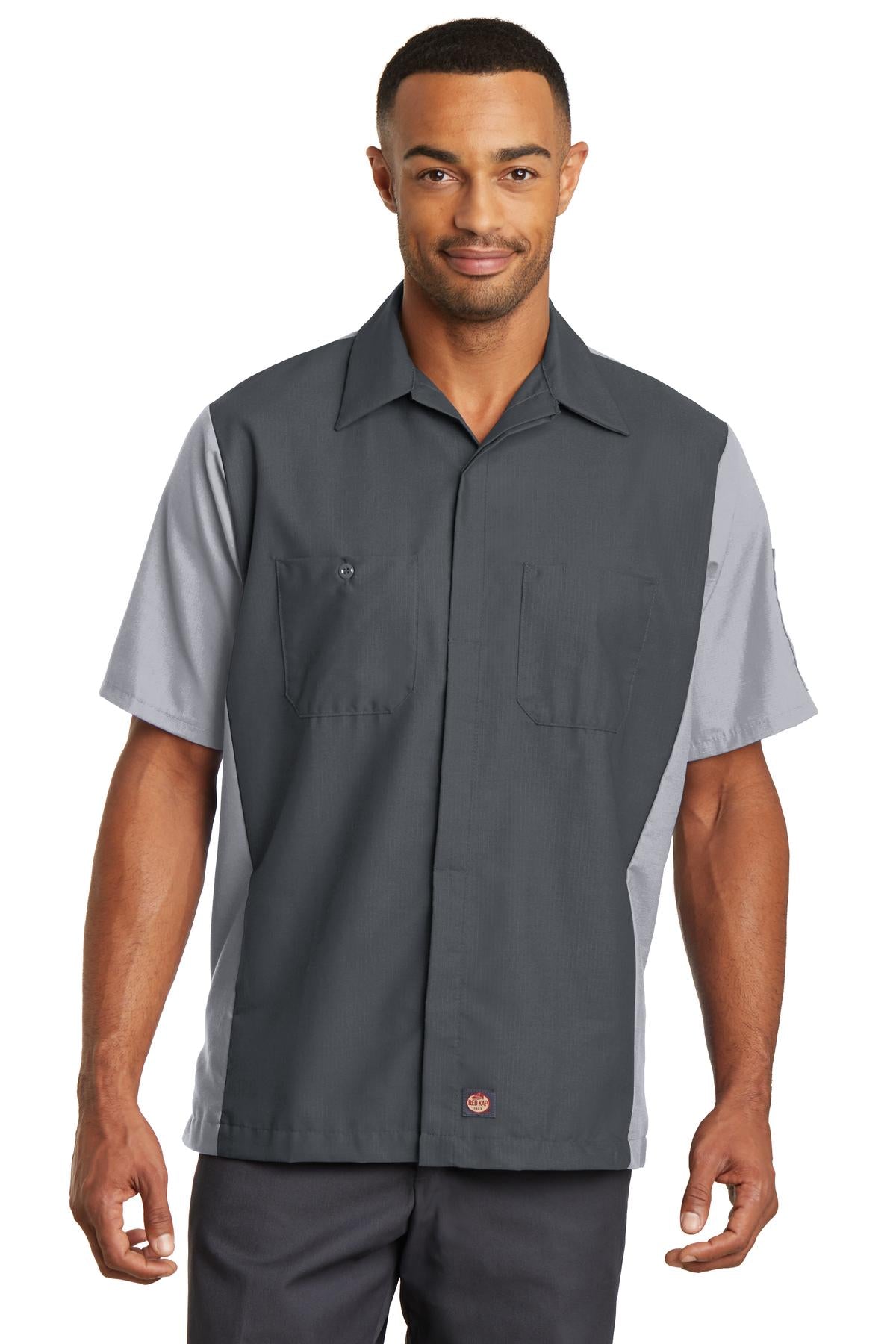 Custom Embroidery or DTF Print - Red Kap ® Short Sleeve Ripstop Crew Shirt. SY20