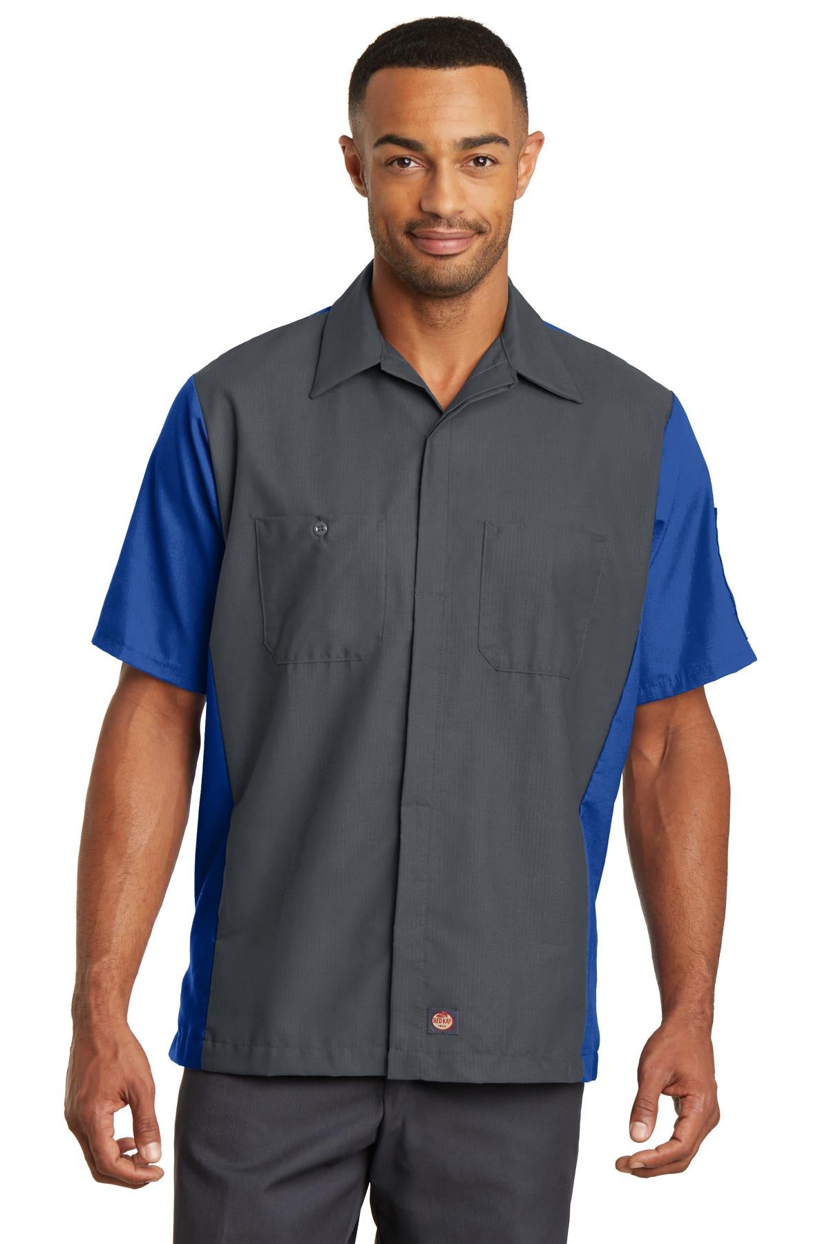Custom Embroidery or DTF Print - Red Kap ® Short Sleeve Ripstop Crew Shirt. SY20