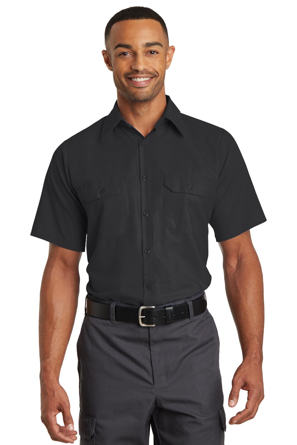 Custom Embroidery or DTF Print - Red Kap ® Short Sleeve Solid Ripstop Shirt. SY60