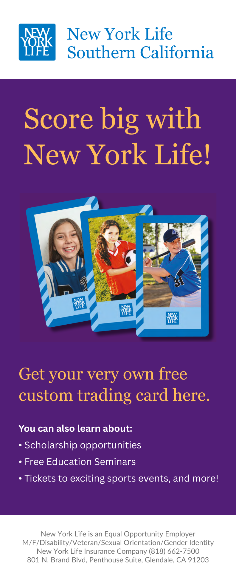 New York Life - SoCal Trading Card - Deluxe Retractable Banner - 33"x81"