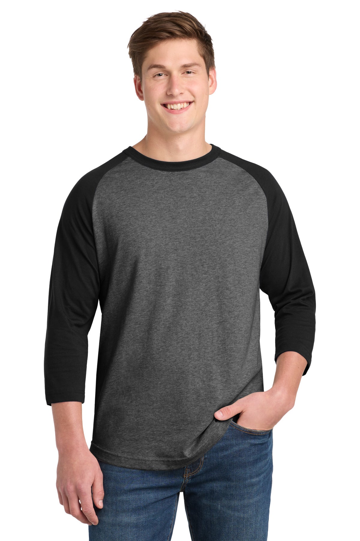 Custom Embroidery or DTF Print - Sport-Tek ® Colorblock Raglan Jersey. T200