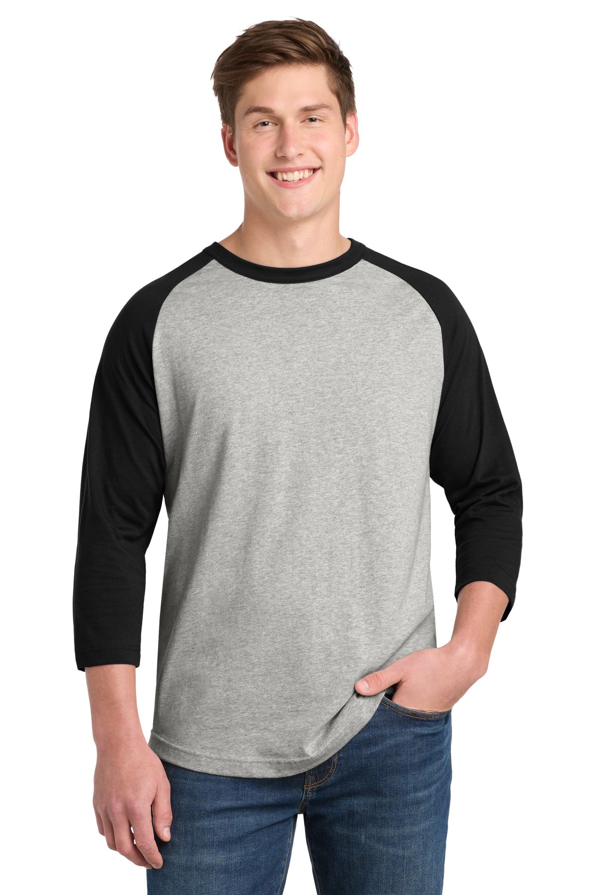 Custom Embroidery or DTF Print - Sport-Tek ® Colorblock Raglan Jersey. T200
