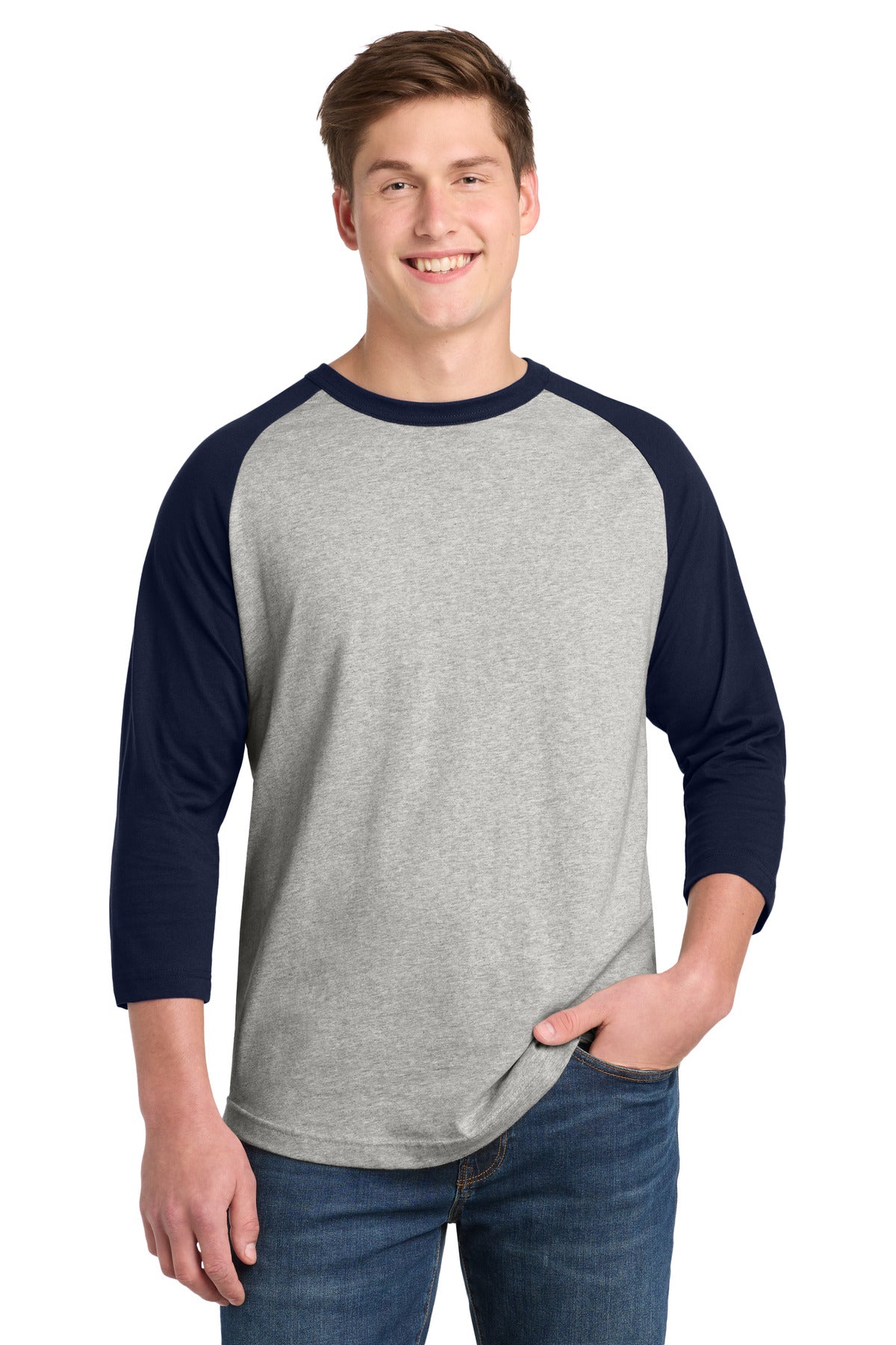 Custom Embroidery or DTF Print - Sport-Tek ® Colorblock Raglan Jersey. T200