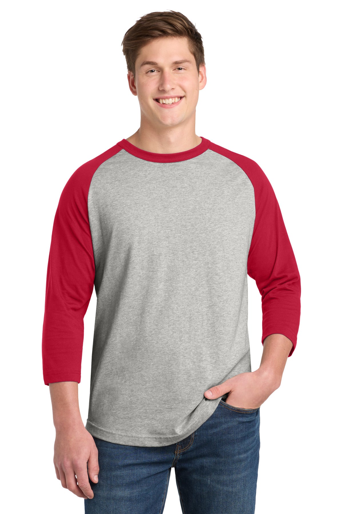 Custom Embroidery or DTF Print - Sport-Tek ® Colorblock Raglan Jersey. T200