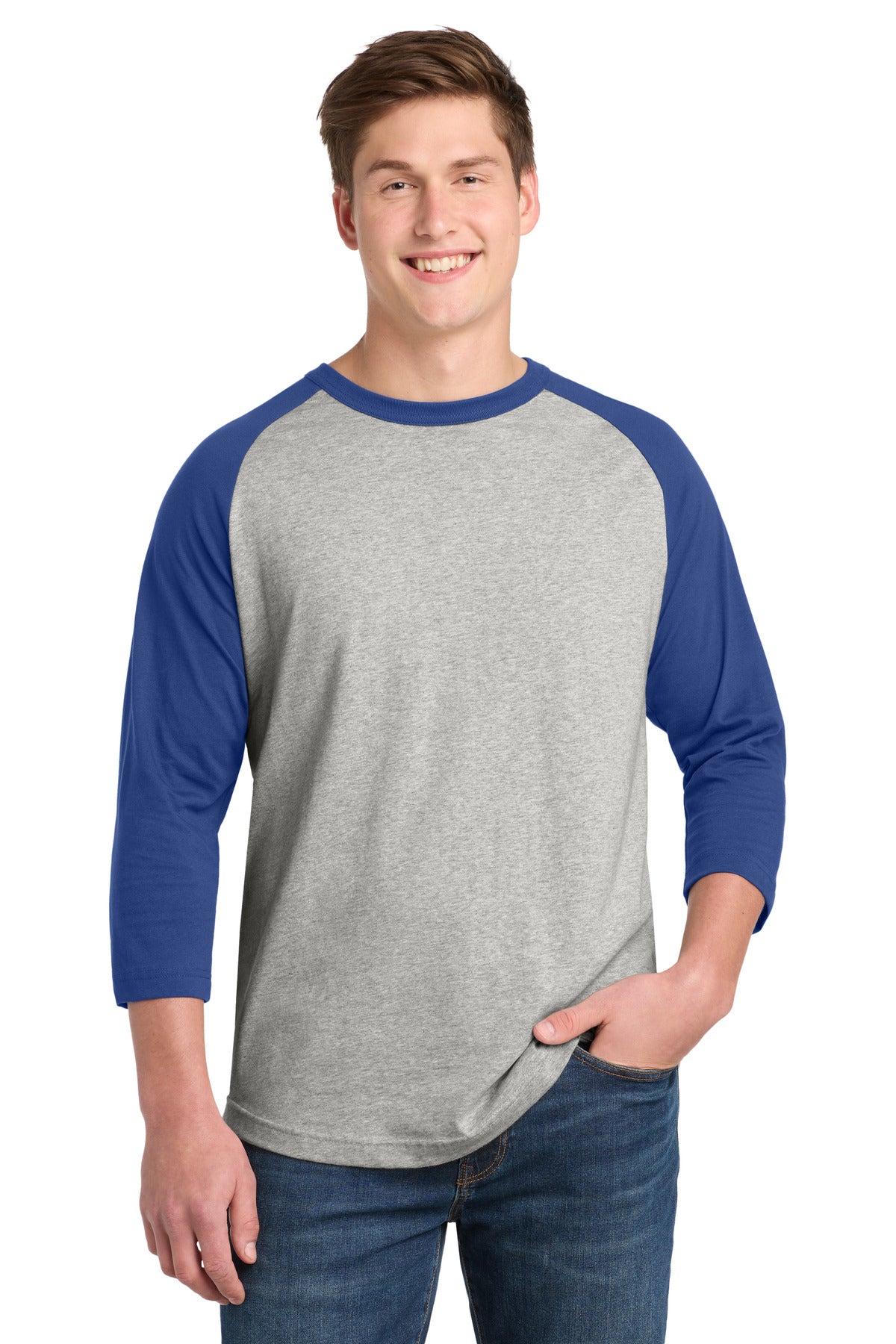 Custom Embroidery or DTF Print - Sport-Tek ® Colorblock Raglan Jersey. T200