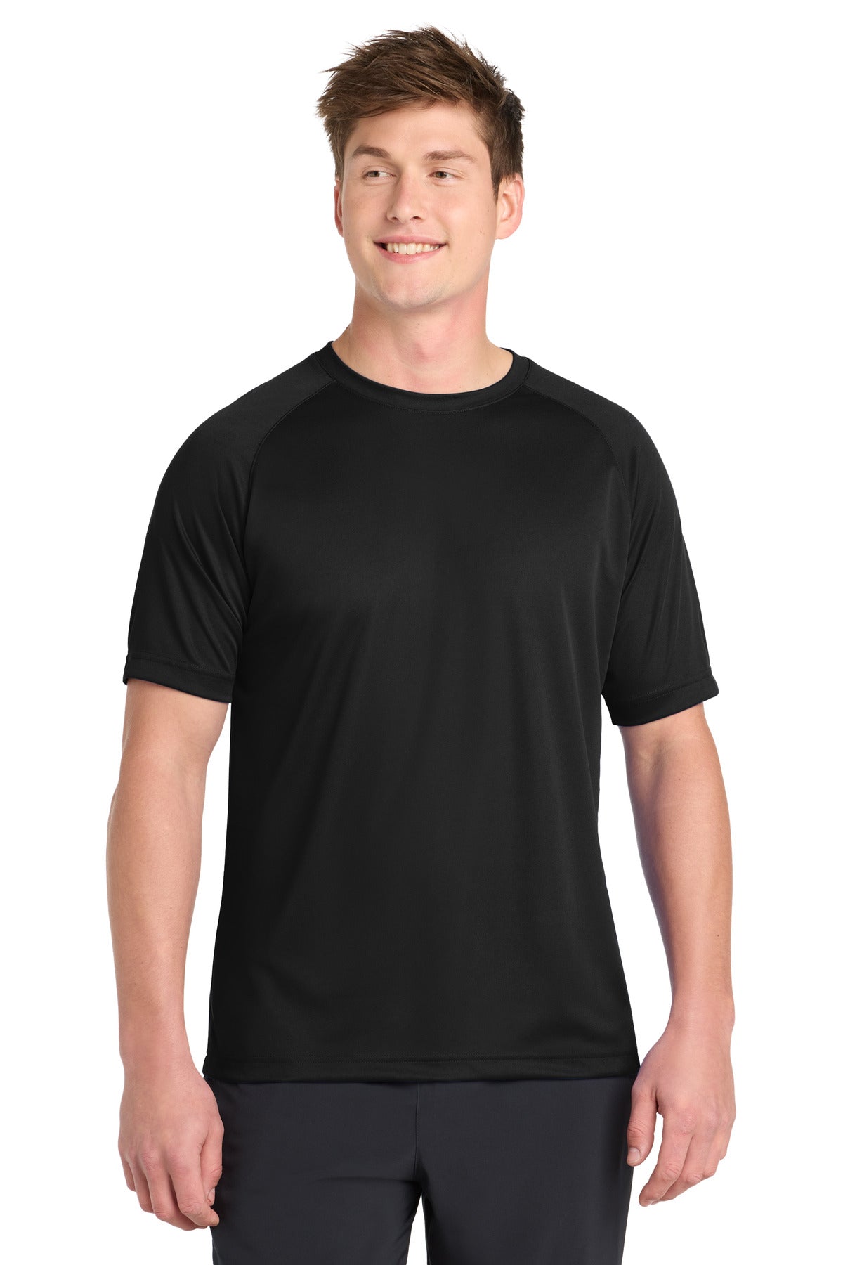 Custom Embroidery or DTF Print - Sport-Tek ® Dry Zone ® Short Sleeve Raglan T-Shirt. T473