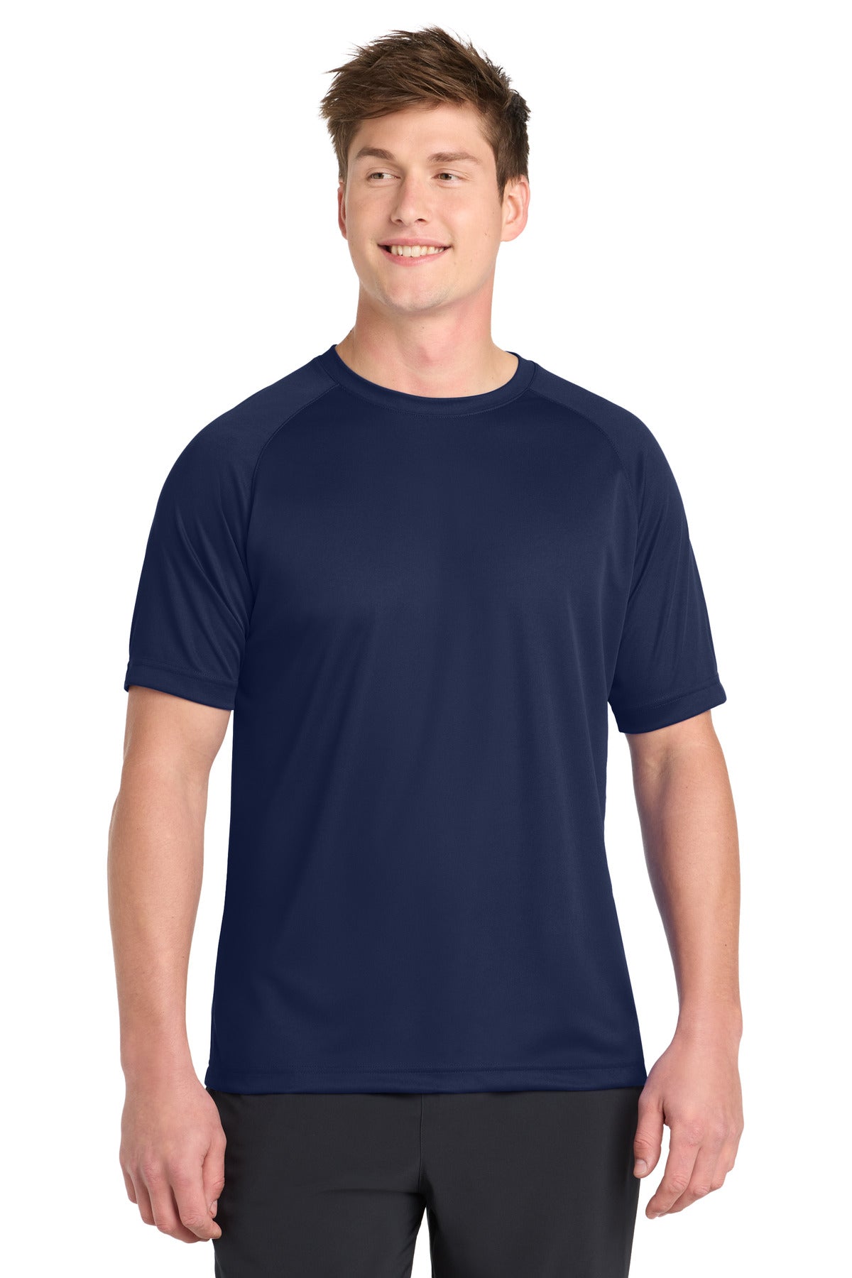Custom Embroidery or DTF Print - Sport-Tek ® Dry Zone ® Short Sleeve Raglan T-Shirt. T473