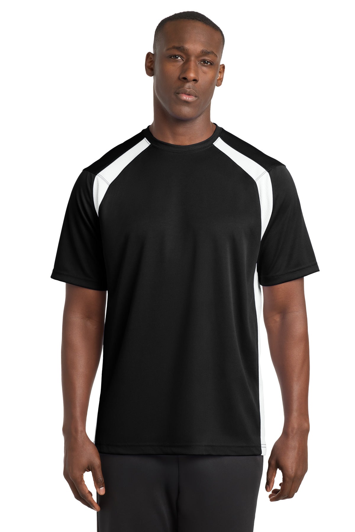 Custom Embroidery or DTF Print - Sport-Tek ® Dry Zone ® Colorblock Crew. T478