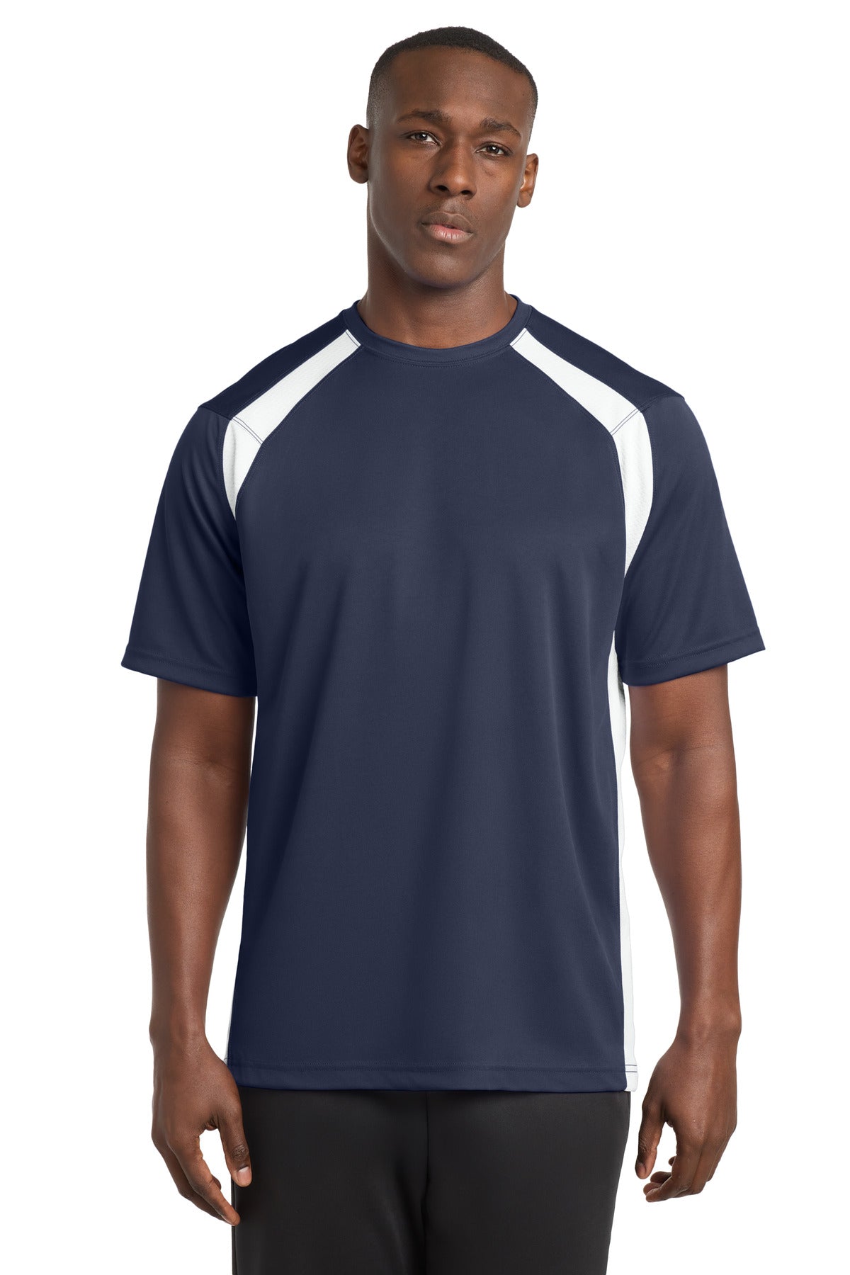 Custom Embroidery or DTF Print - Sport-Tek ® Dry Zone ® Colorblock Crew. T478