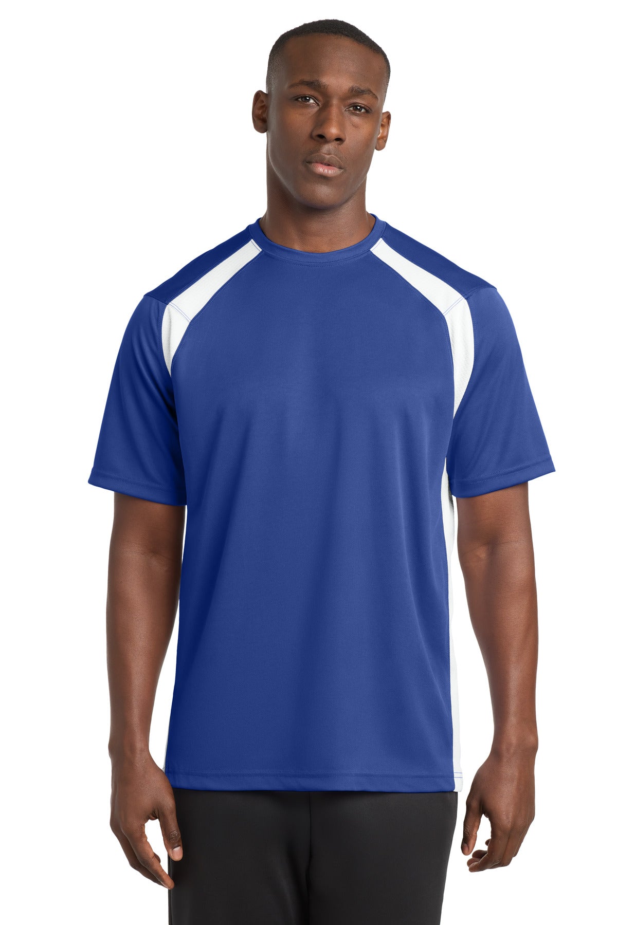 Custom Embroidery or DTF Print - Sport-Tek ® Dry Zone ® Colorblock Crew. T478