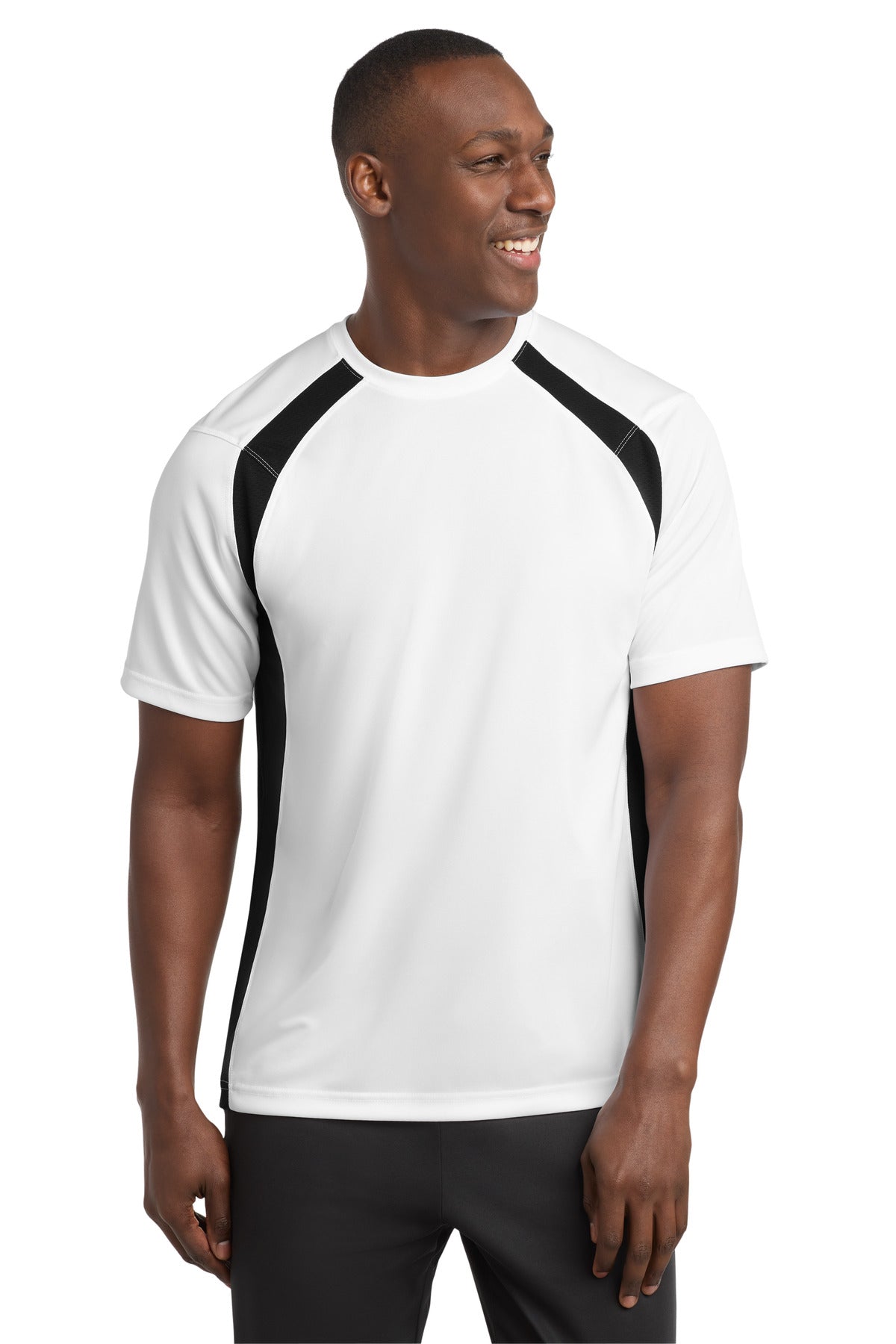 Custom Embroidery or DTF Print - Sport-Tek ® Dry Zone ® Colorblock Crew. T478