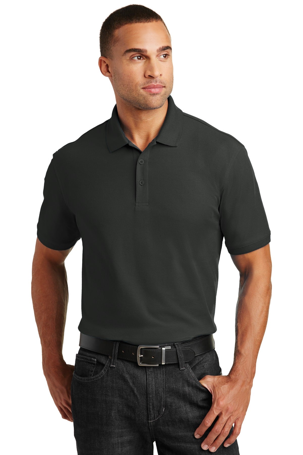 Custom Embroidery or DTF Print - Port Authority ® Tall Core Classic Pique Polo. TLK100