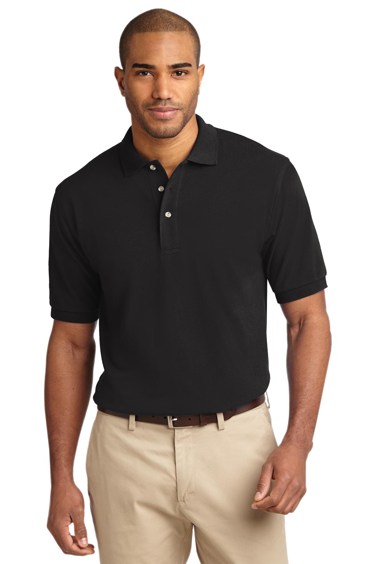 Custom Embroidery or DTF Print - Port Authority ® Tall Heavyweight Cotton Pique Polo. TLK420