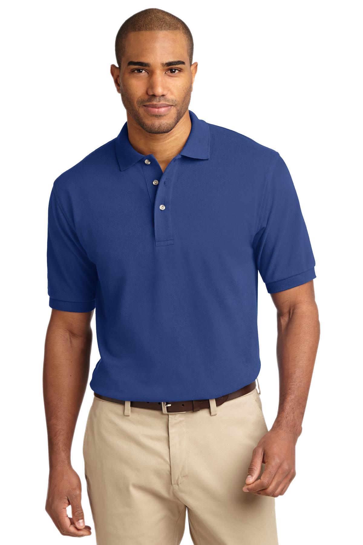 Custom Embroidery or DTF Print - Port Authority ® Tall Heavyweight Cotton Pique Polo. TLK420