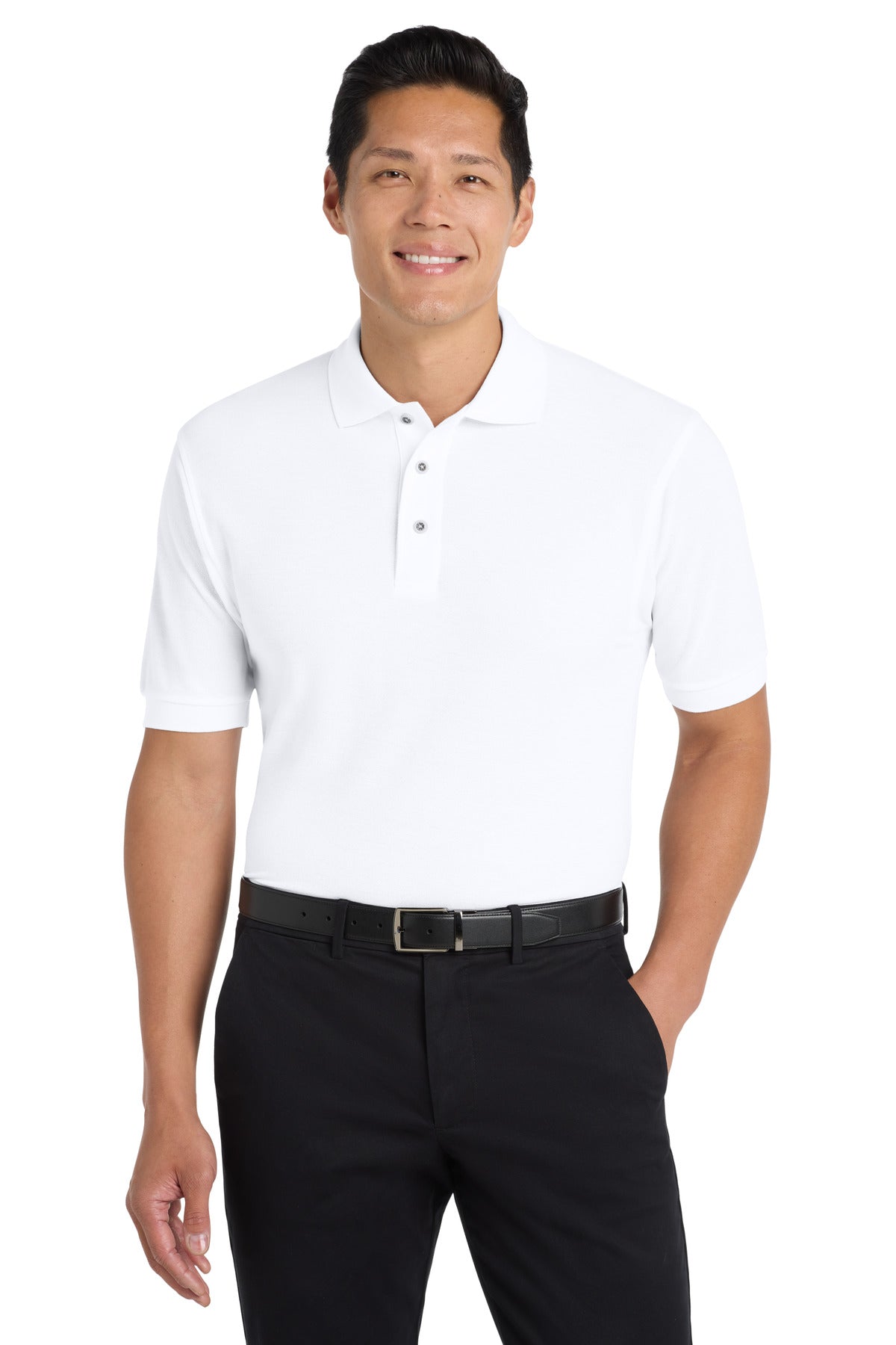Custom Embroidery or DTF Print - Port Authority ® Tall Silk Touch™ Polo. TLK500