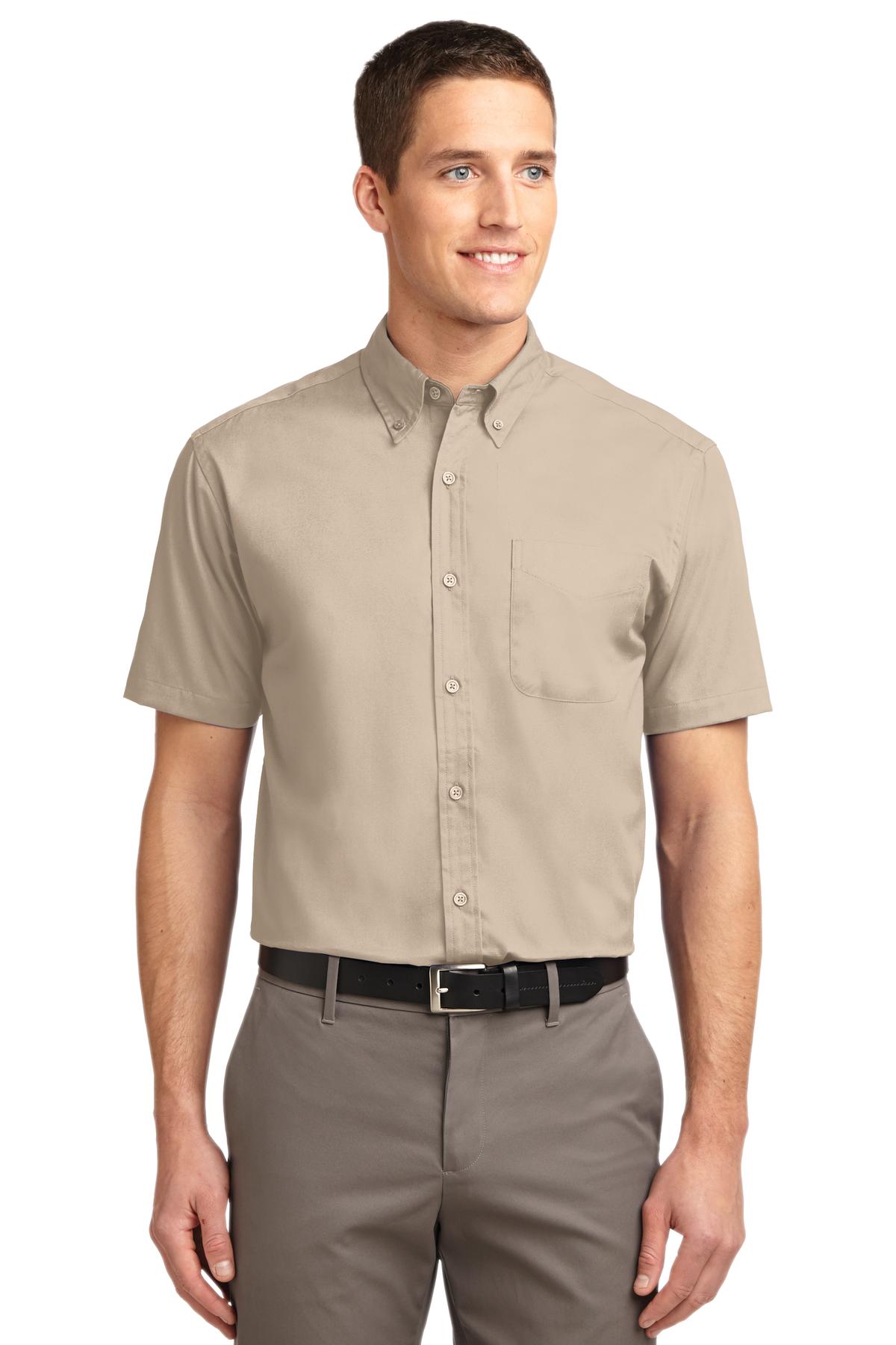 Custom Embroidery or DTF Print - Port Authority ® Tall Short Sleeve Easy Care Shirt. TLS508