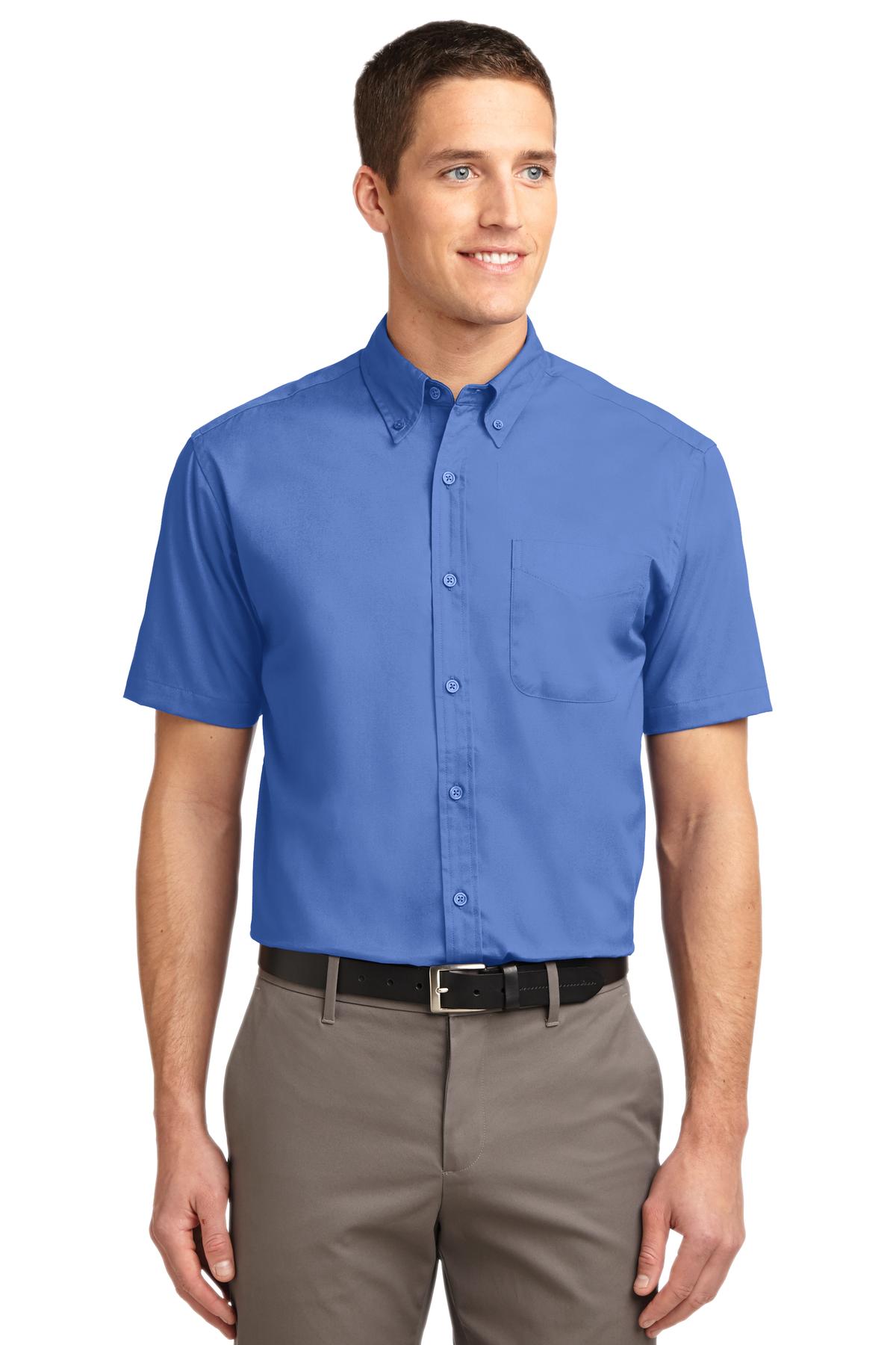 Custom Embroidery or DTF Print - Port Authority ® Tall Short Sleeve Easy Care Shirt. TLS508