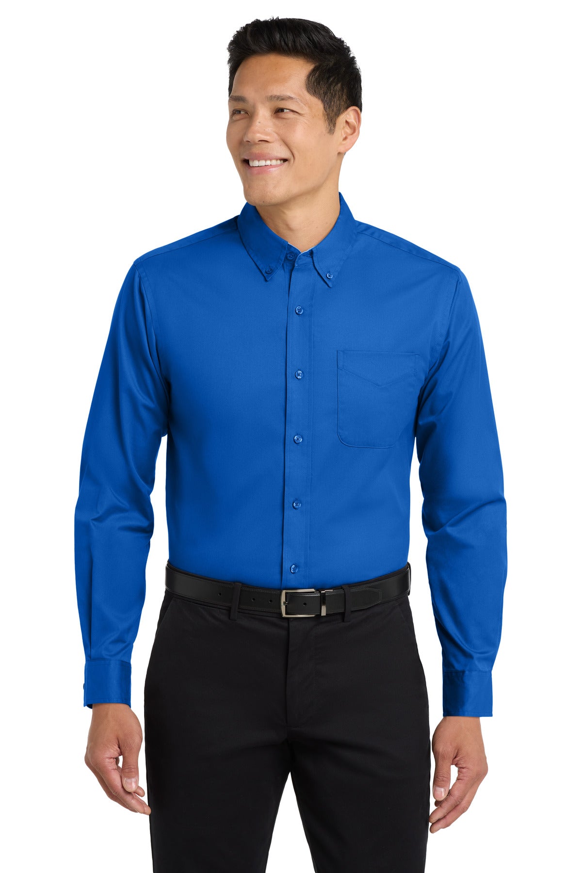 Custom Embroidery or DTF Print - Port Authority ® Tall Long Sleeve Easy Care Shirt. TLS608