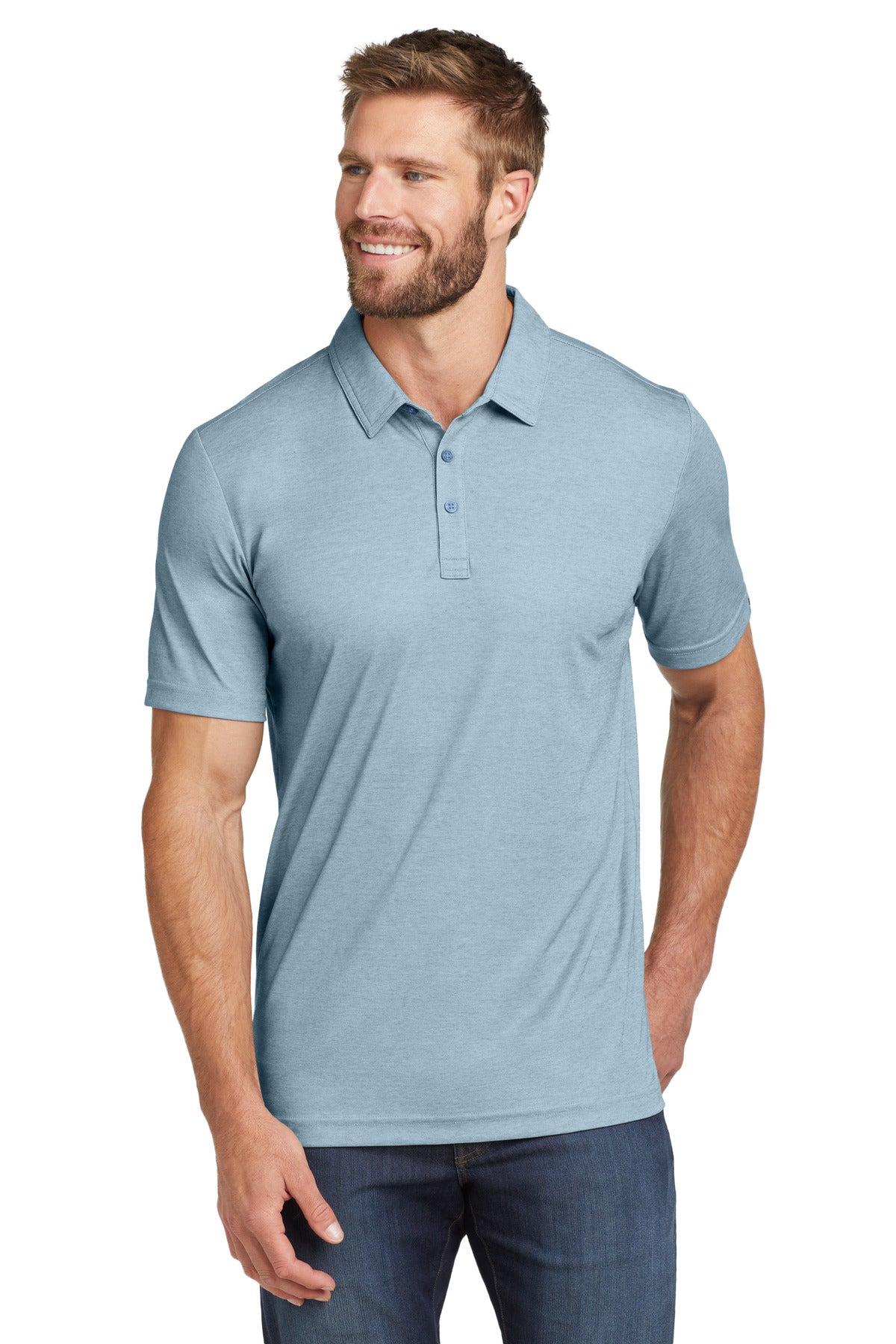 Custom Embroidered - TravisMathew Oceanside Heather Polo. TM1MU412