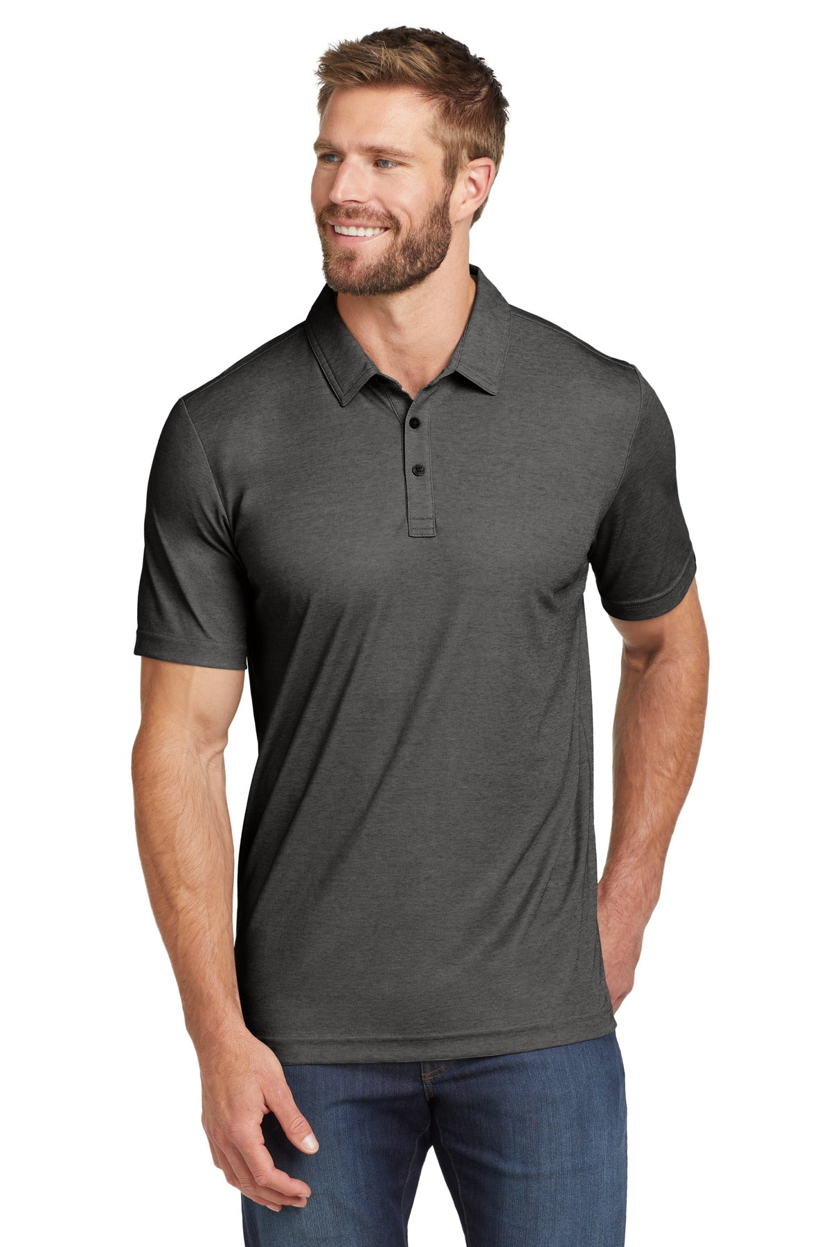 Custom Embroidered - TravisMathew Oceanside Heather Polo. TM1MU412