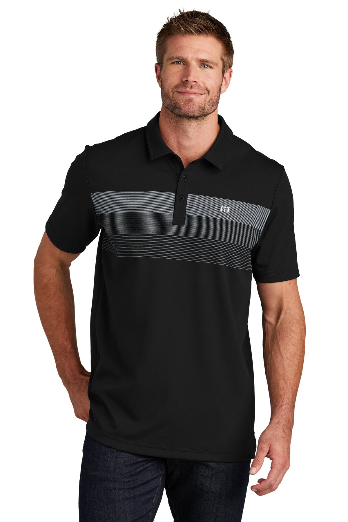 Custom Embroidered - TravisMathew Coastal Chest Stripe Polo TM1MY402