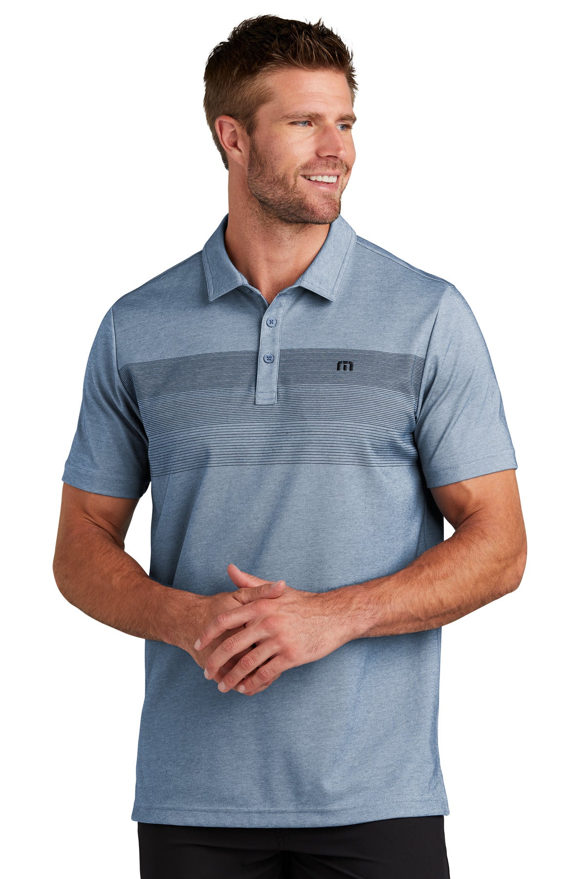 Custom Embroidered - TravisMathew Coastal Chest Stripe Polo TM1MY402