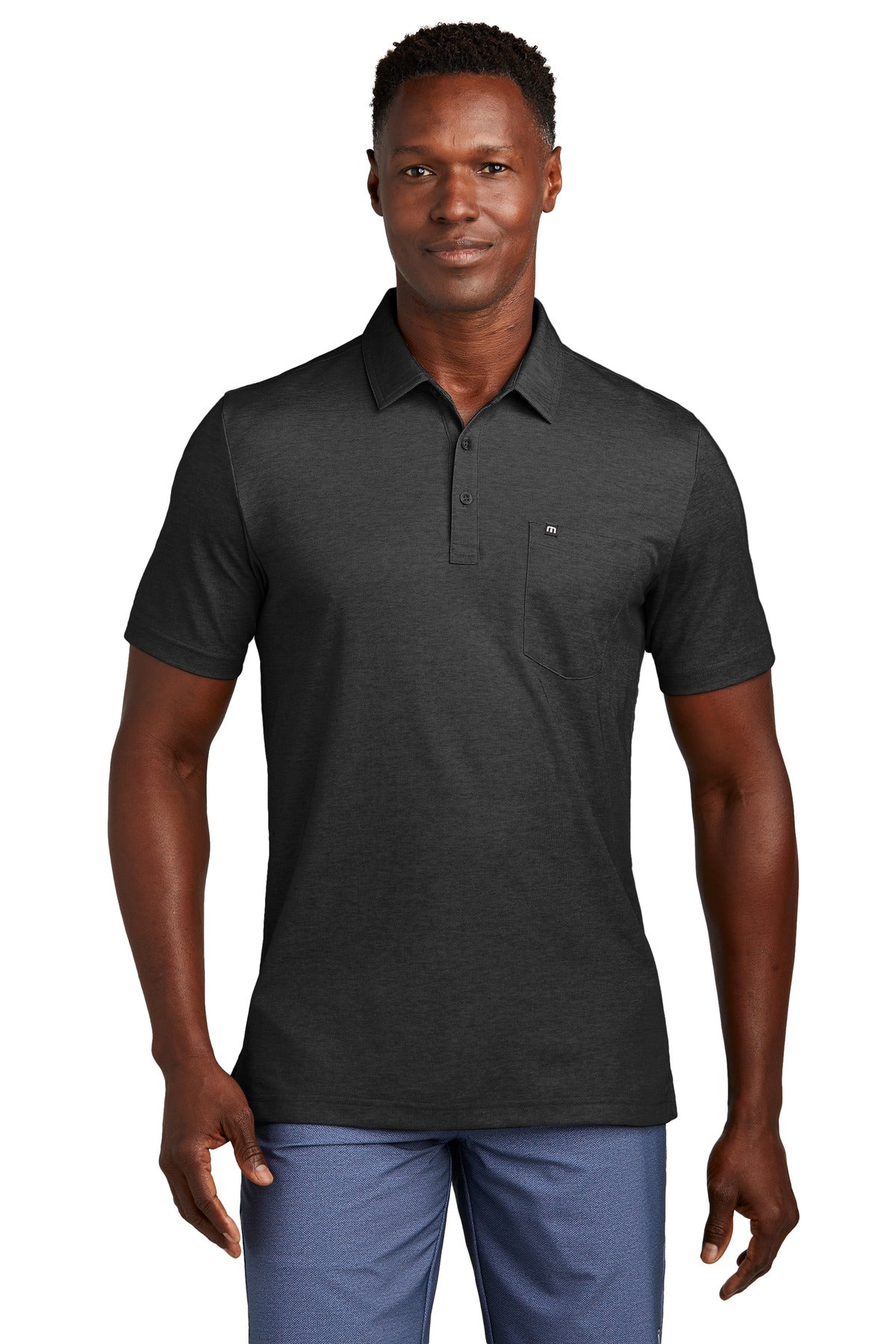 Custom Embroidered - TravisMathew Oceanside Heather Pocket Polo TM1MY404