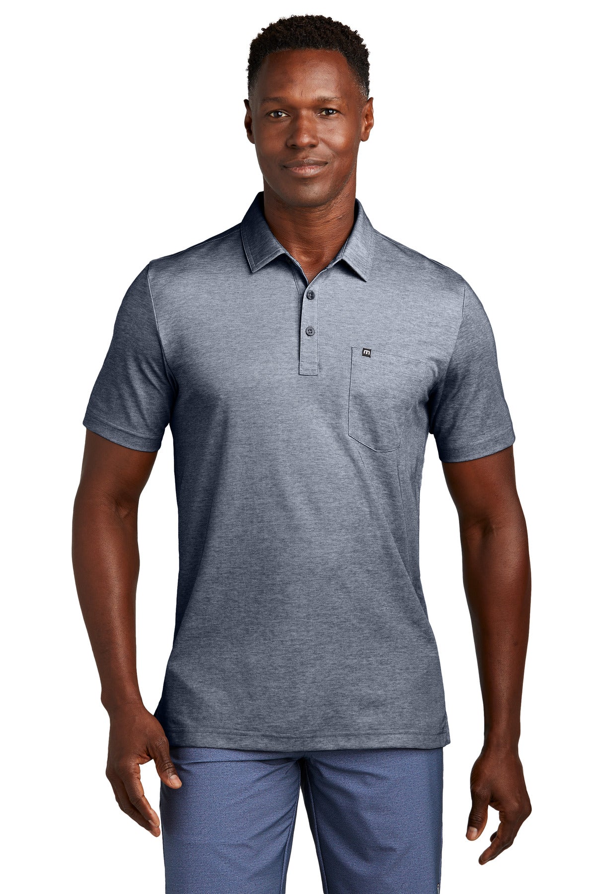 Custom Embroidered - TravisMathew Oceanside Heather Pocket Polo TM1MY404