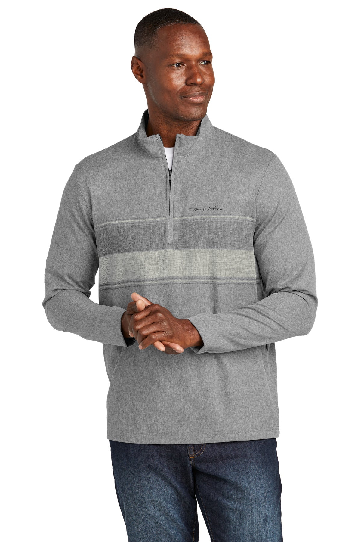 Custom Embroidered - TravisMathew Balboa Chest Stripe 1/4-Zip TM1MZ340