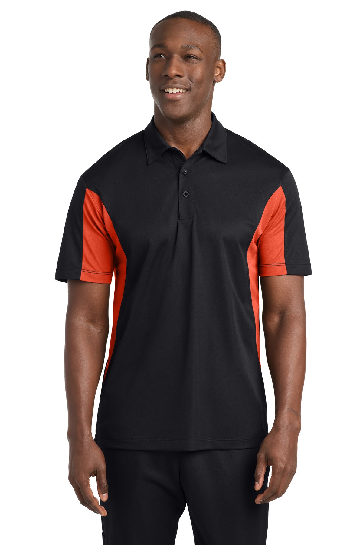 Custom Embroidery or DTF Print - Sport-Tek ® Tall Side Blocked Micropique Sport-Wick ® Polo. TST655
