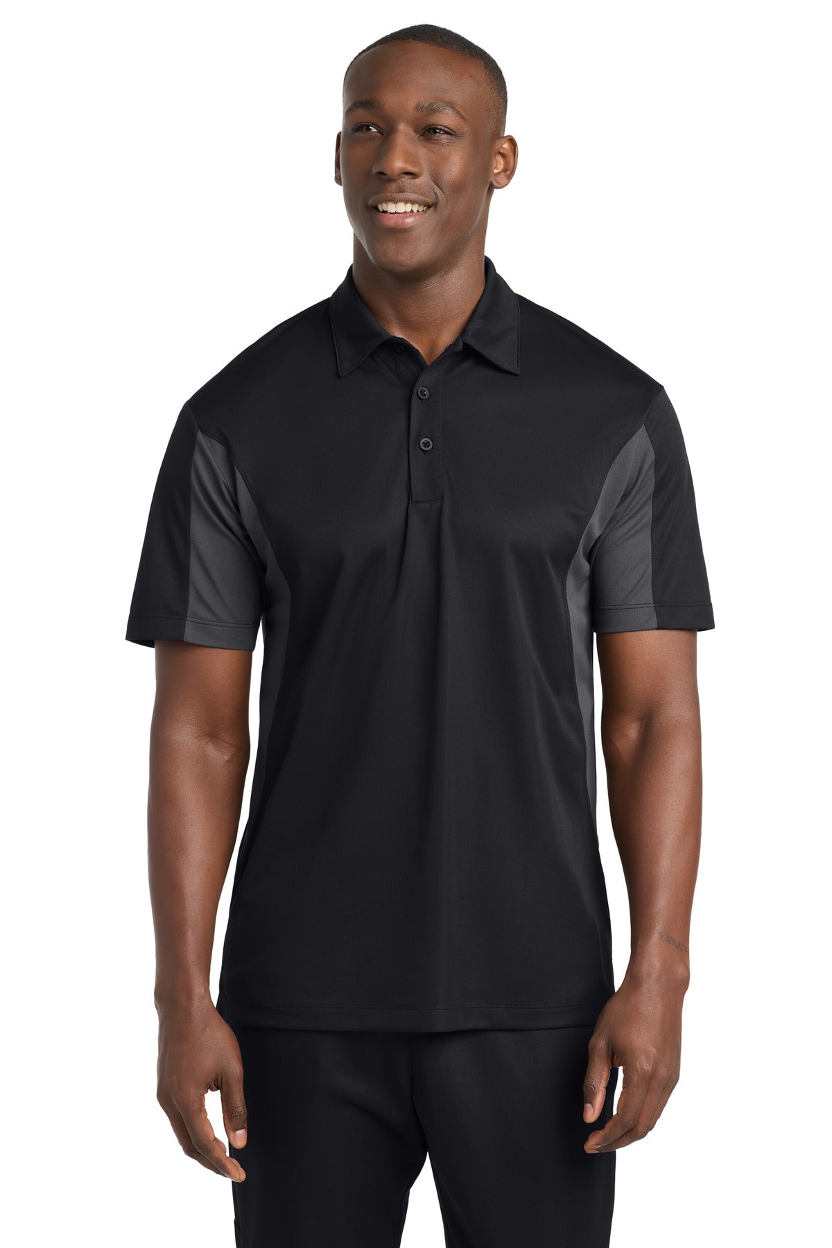 Custom Embroidery or DTF Print - Sport-Tek ® Tall Side Blocked Micropique Sport-Wick ® Polo. TST655